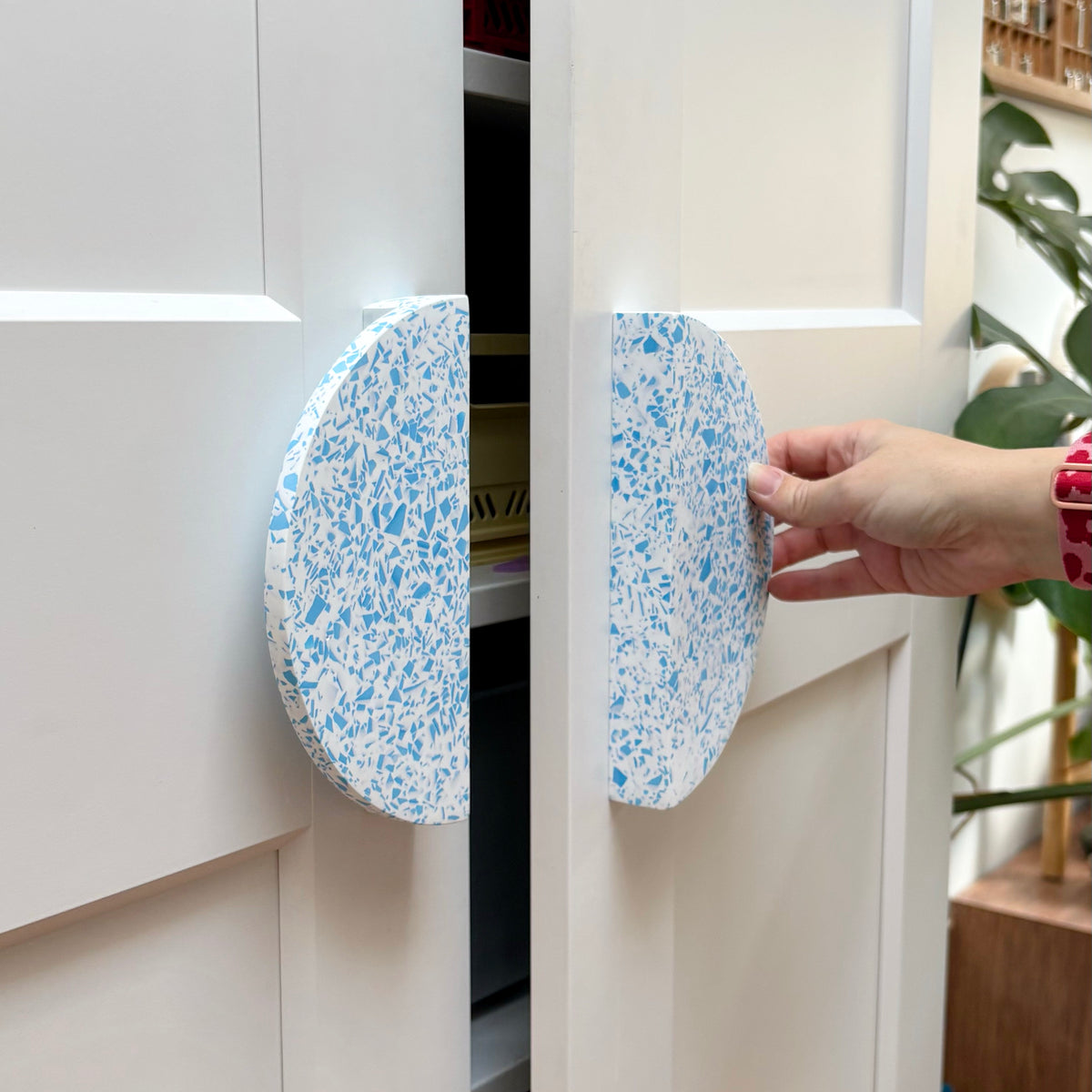 Large Semi-Circle Handle - pick your Terrazzo Resin