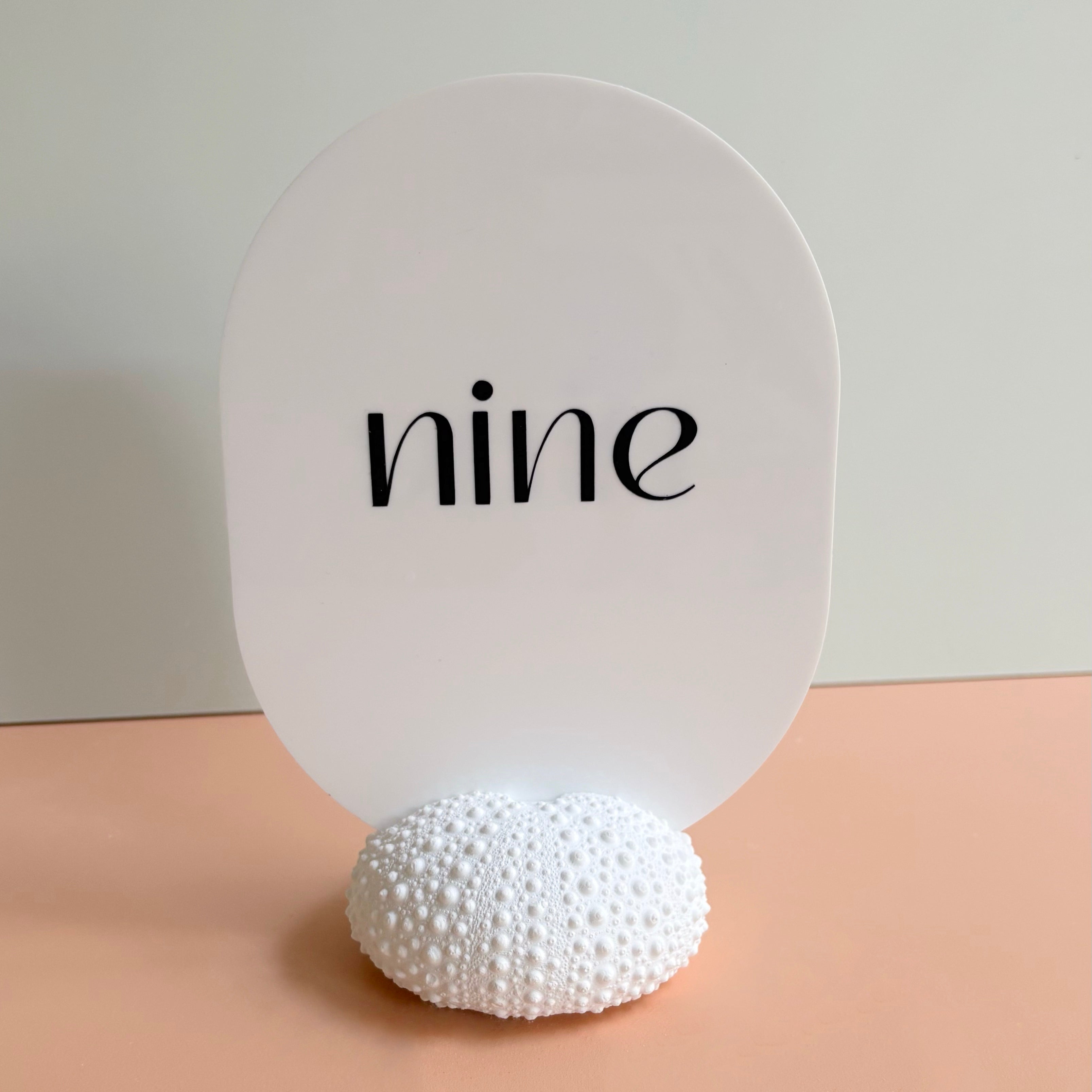 Sea Urchin table number & Photo Holder — Eco Resin | Coastal Wedding Decor