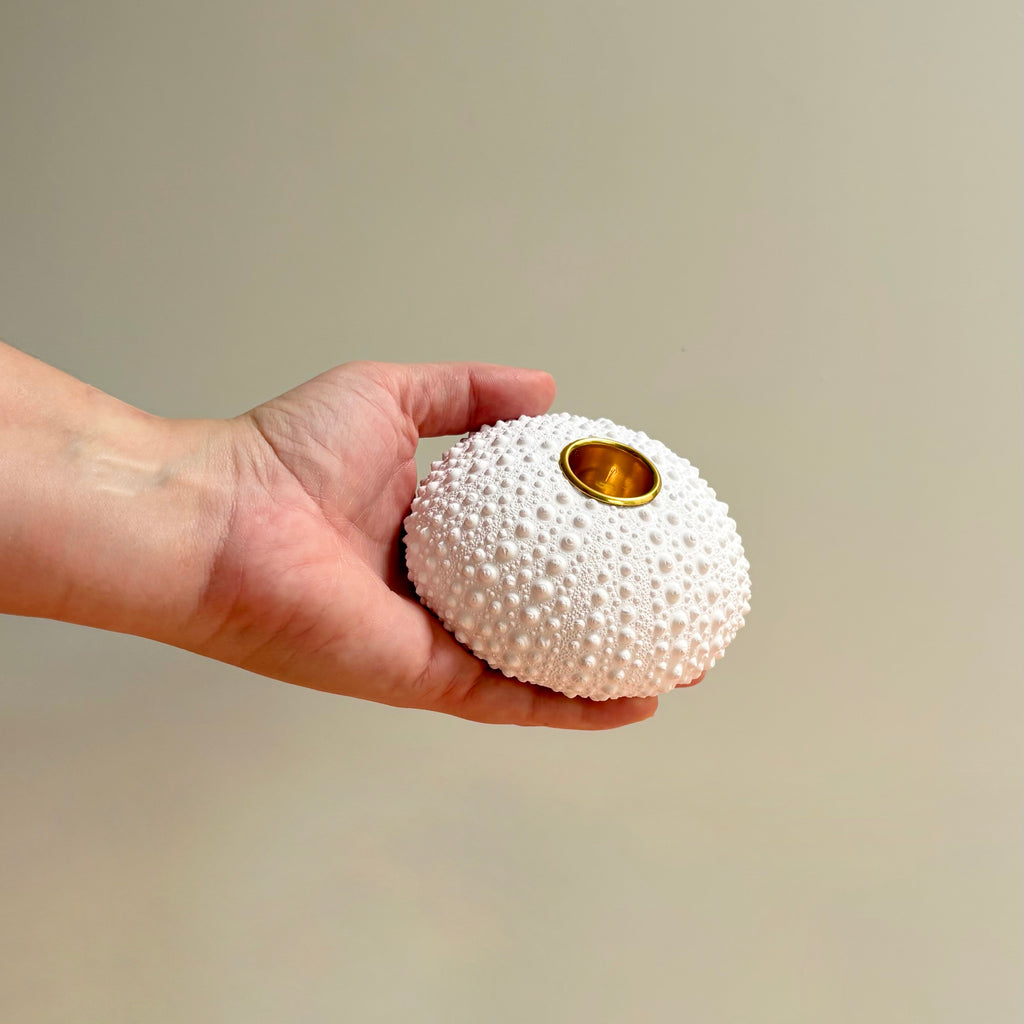 Sea Urchin candle Holder — Eco Resin | Coastal Wedding Decor