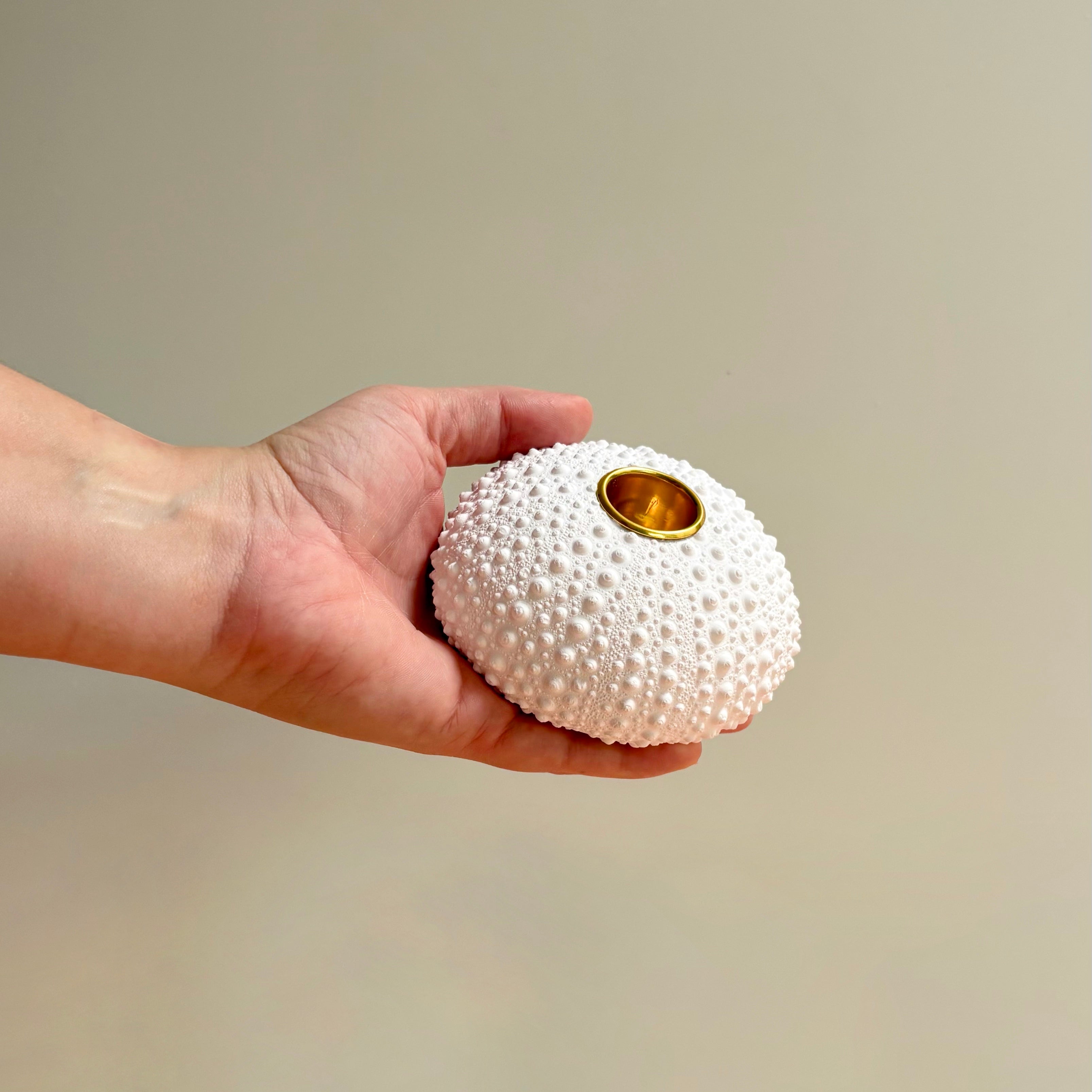 Sea Urchin candle Holder — Eco Resin | Coastal Wedding Decor