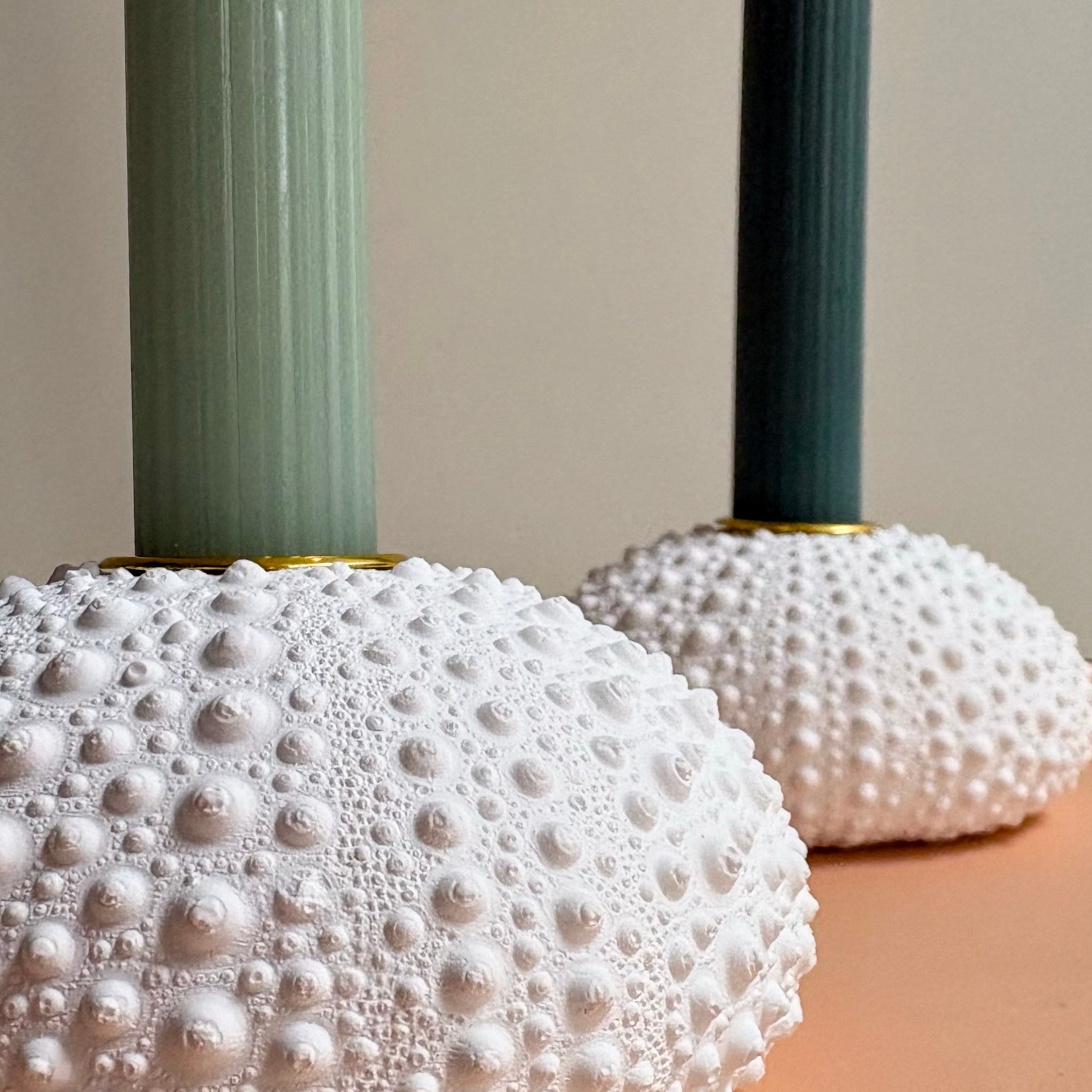 Sea Urchin candle Holder — Eco Resin | Coastal Wedding Decor