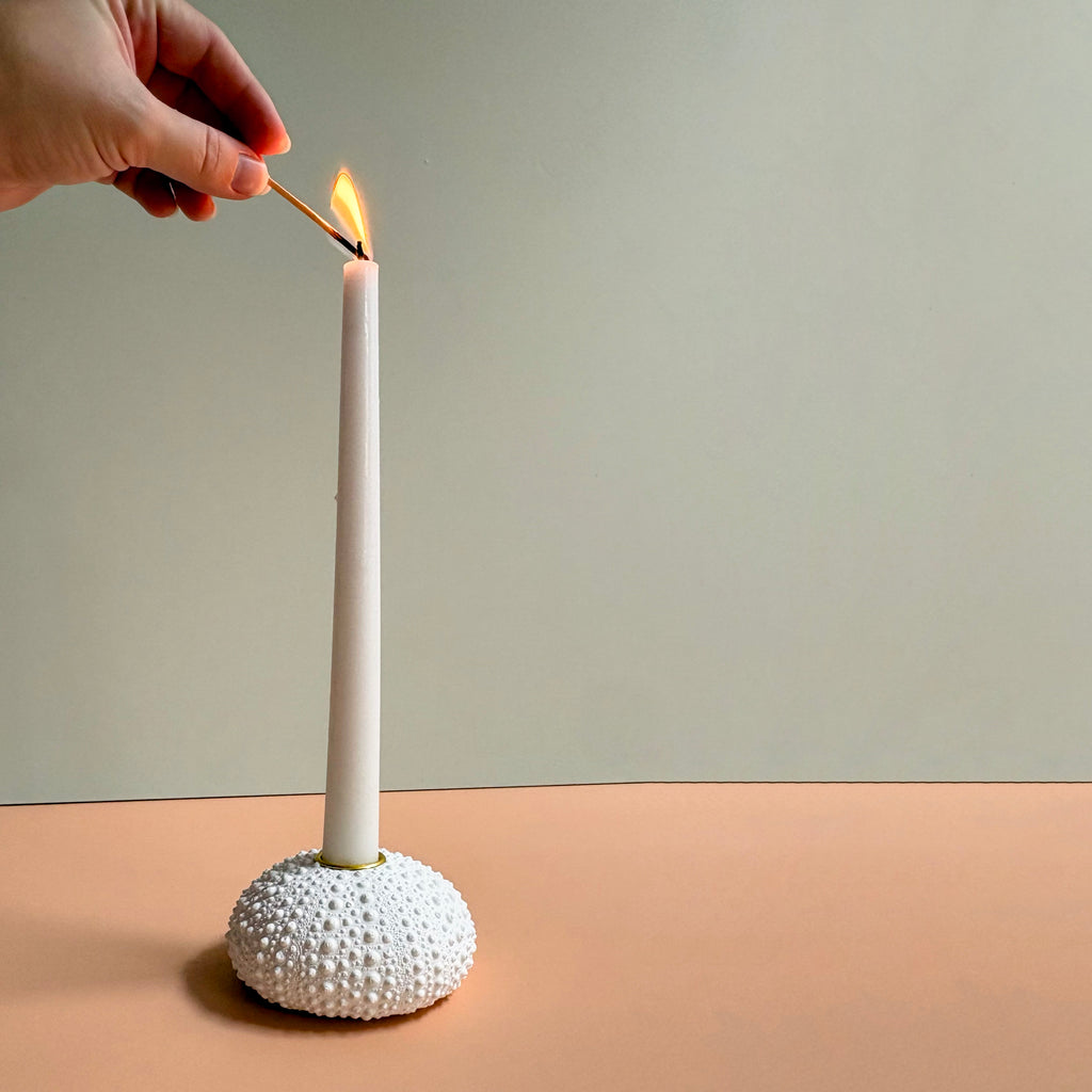 Sea Urchin candle Holder — Eco Resin | Coastal Wedding Decor
