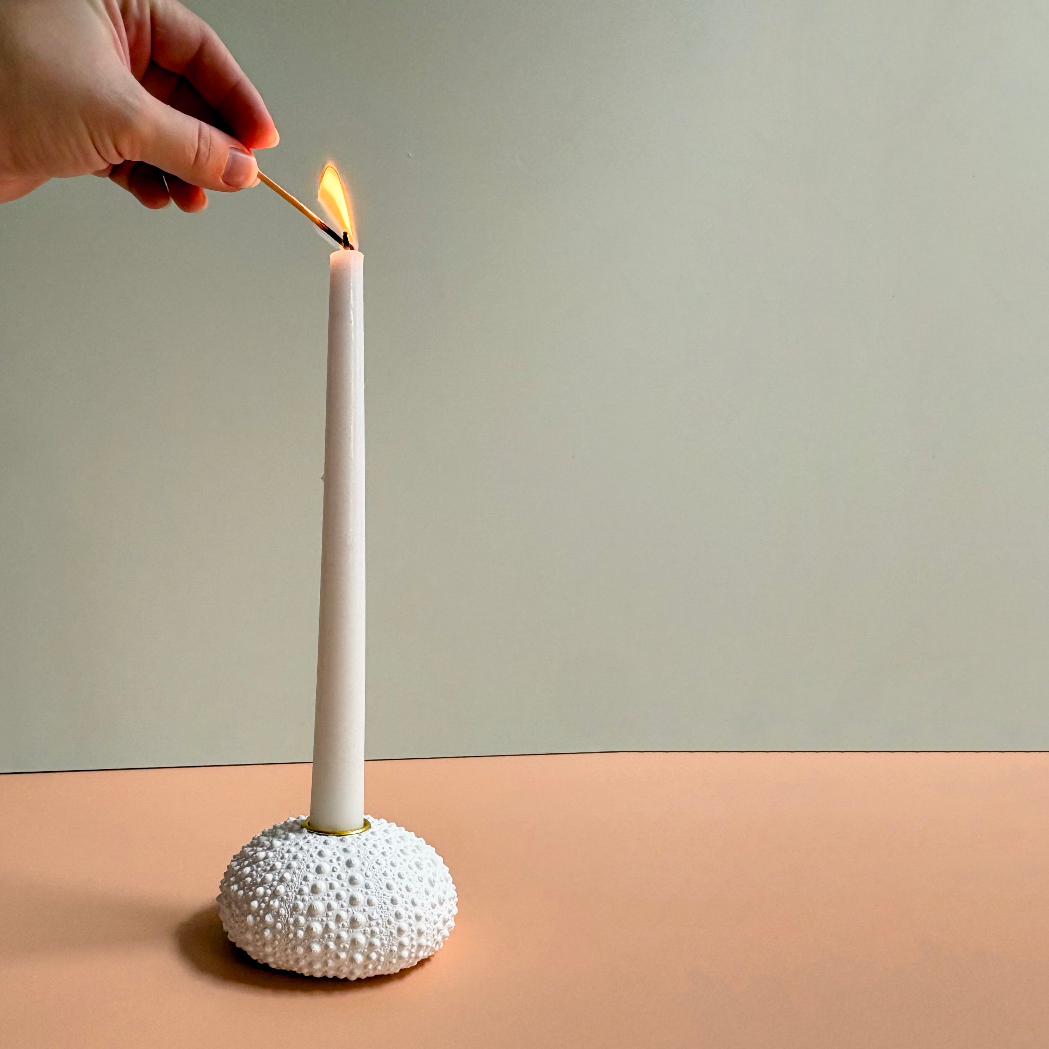 Sea Urchin candle Holder — Eco Resin | Coastal Wedding Decor