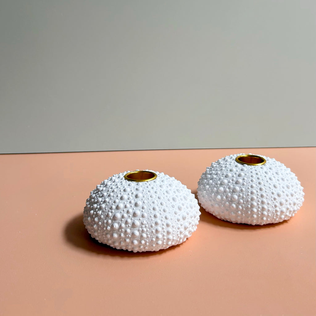 Sea Urchin candle Holder — Eco Resin | Coastal Wedding Decor