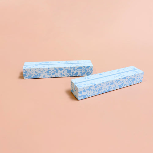 Blue Terrazzo Table Numbers – Handmade Acrylic Wedding Decor