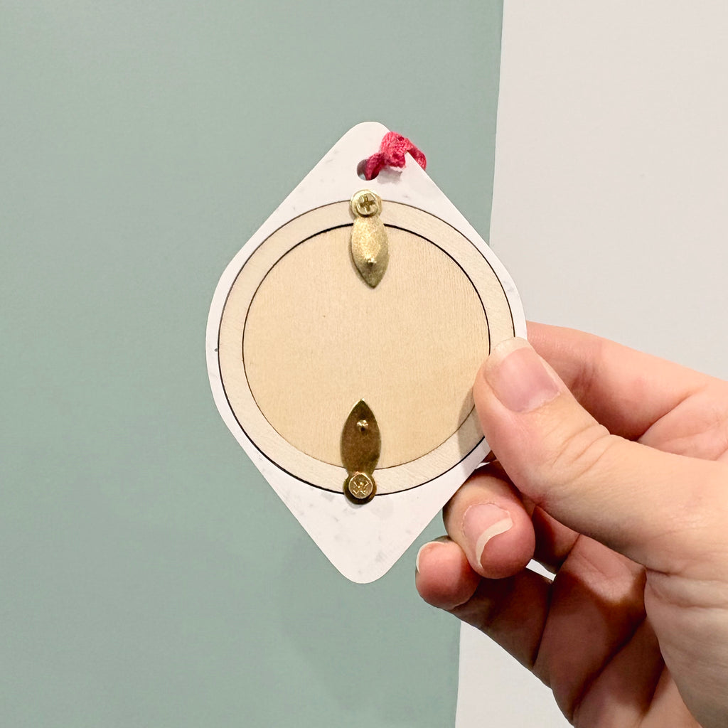 Terrazzo Christmas ornament photo frames