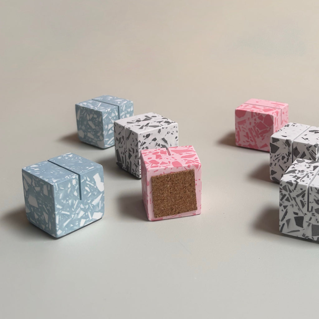 Pick your colour - Terrazzo Cube Name Card Holder
