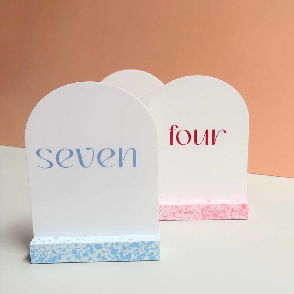 Pick your colour - Terrazzo table numbers