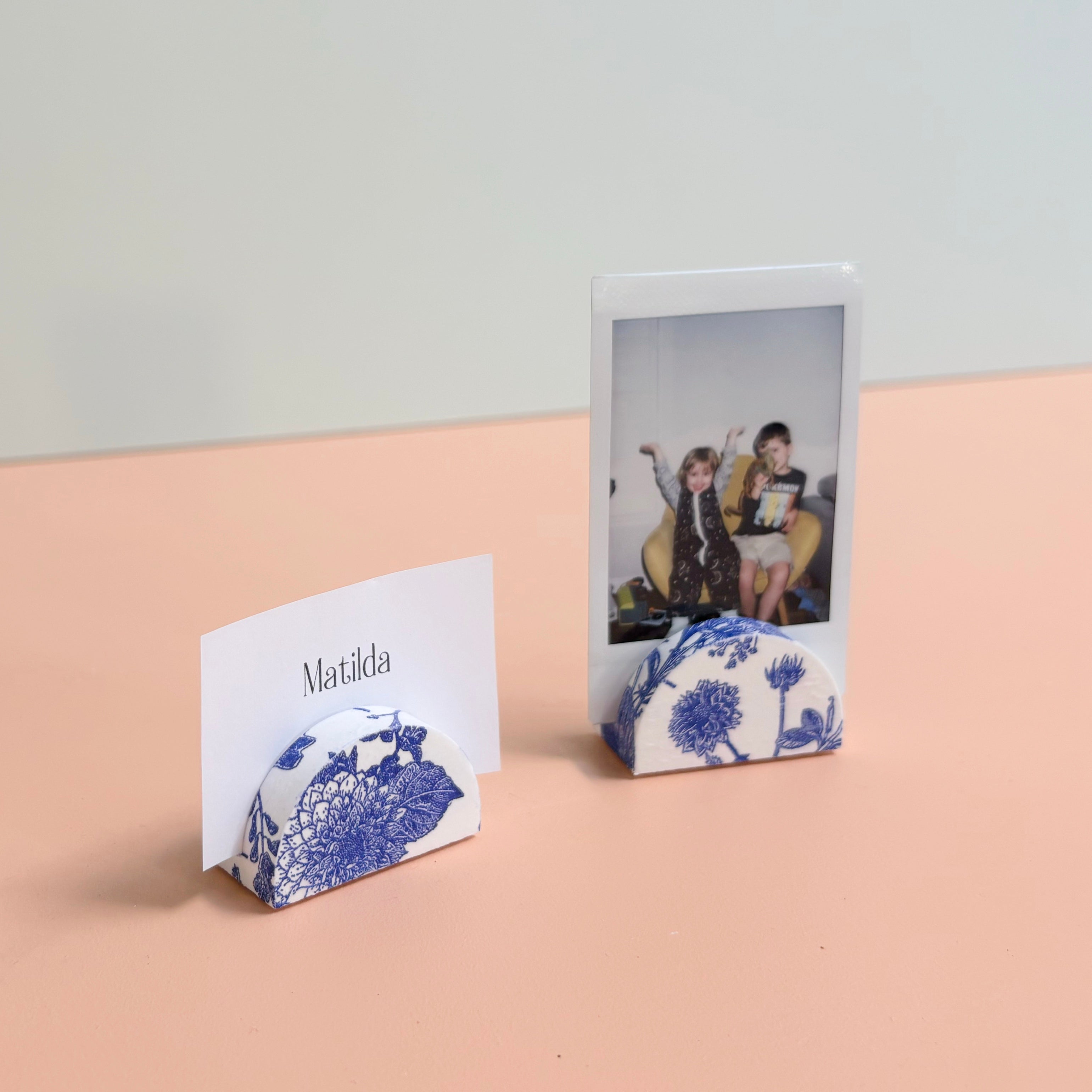 Arch Decoupaged Art Cube Place Card Holder