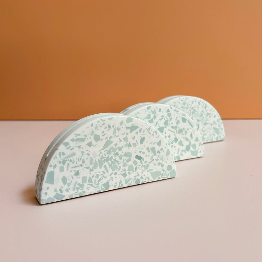Sage Green Terrazzo Wedding Table Numbers