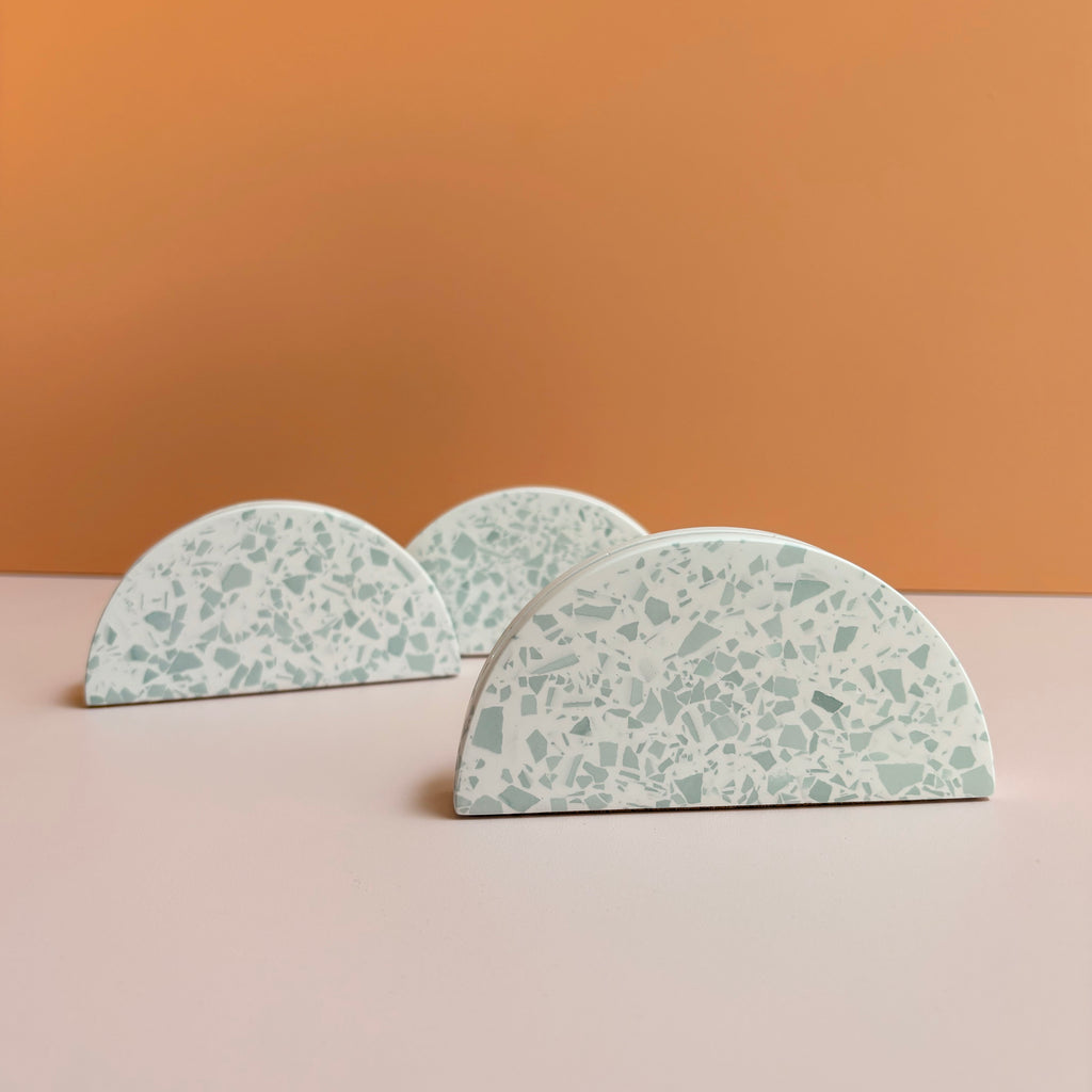 Sage Green Terrazzo Wedding Table Numbers