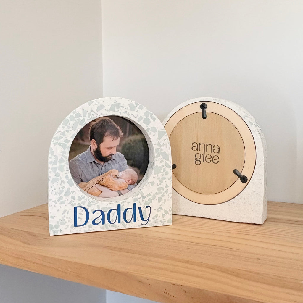Gift for Him - arch terrazzo photo frame - multiple colour options