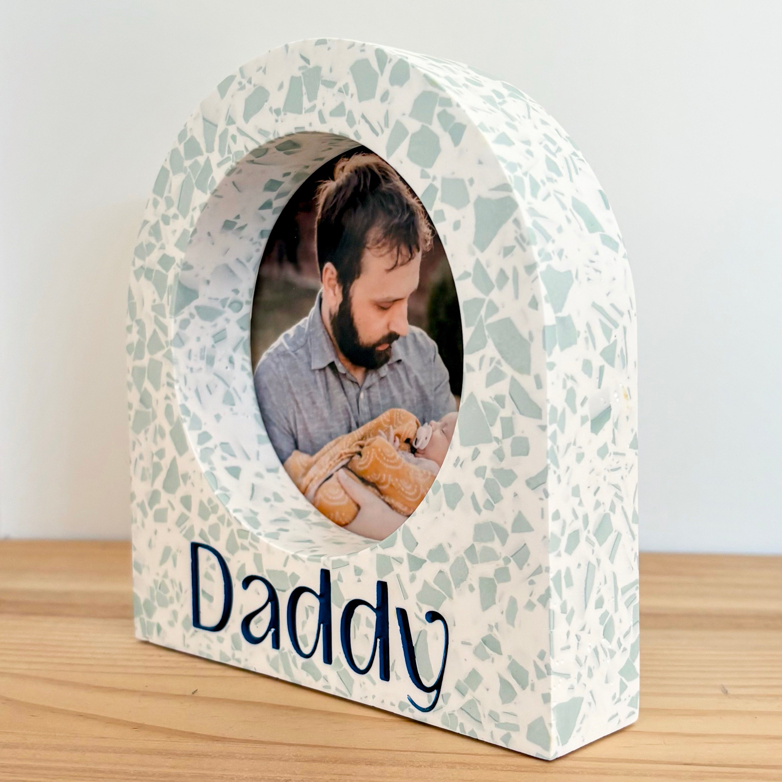 Gift for Him - arch terrazzo photo frame - multiple colour options