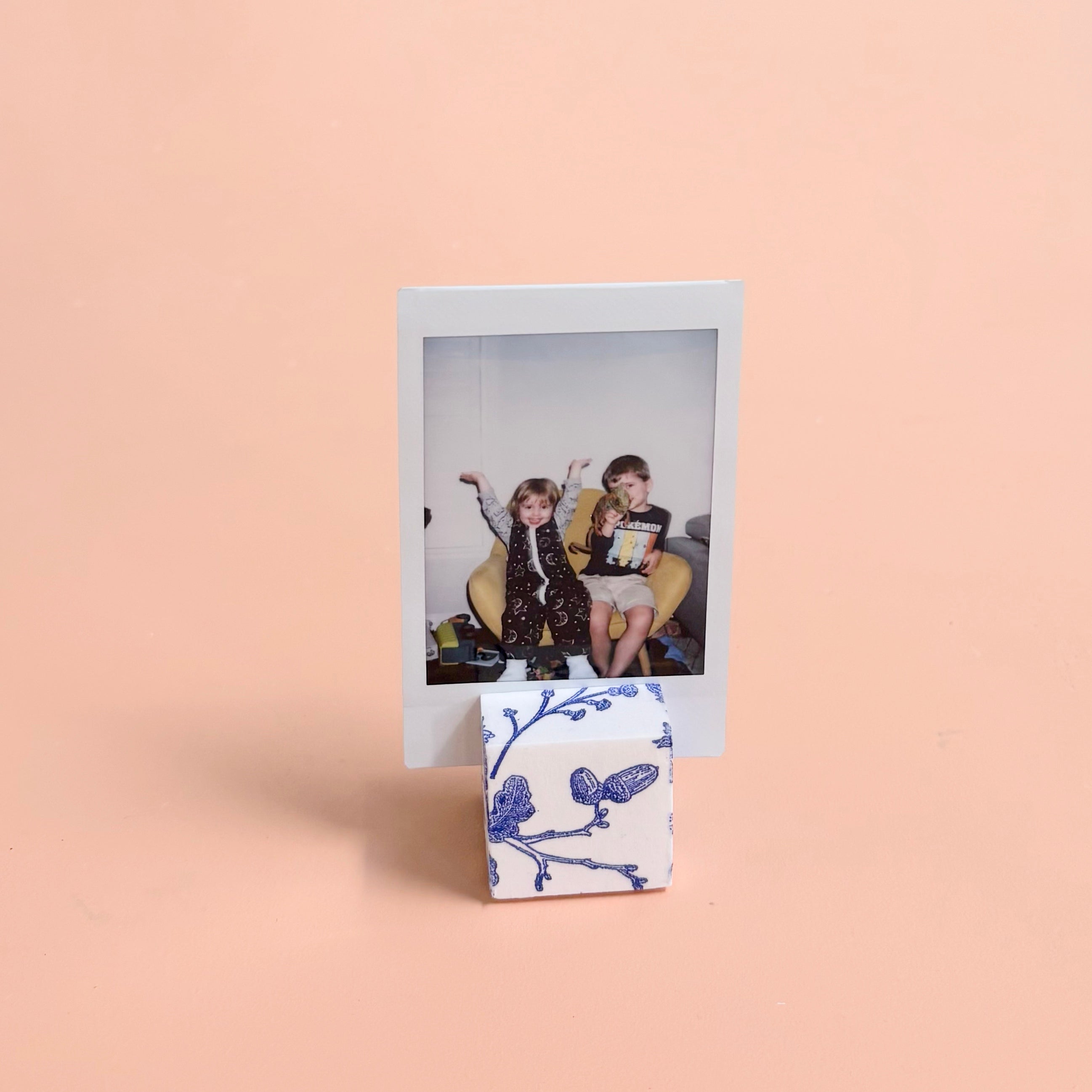Decoupaged Art Cube Place Card Holder | Handmade Wedding & Event Décor
