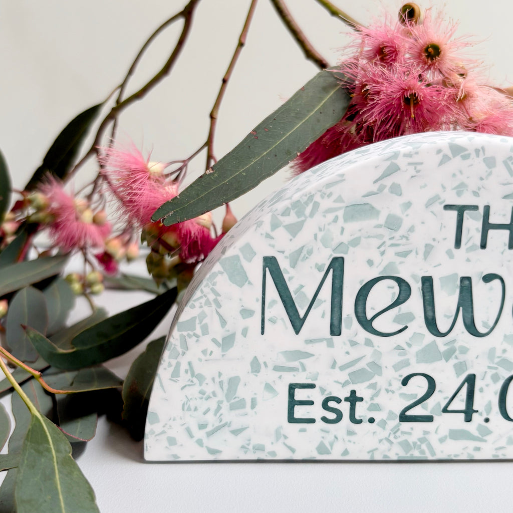 Personalised Wedding Family Name Arch Ornament