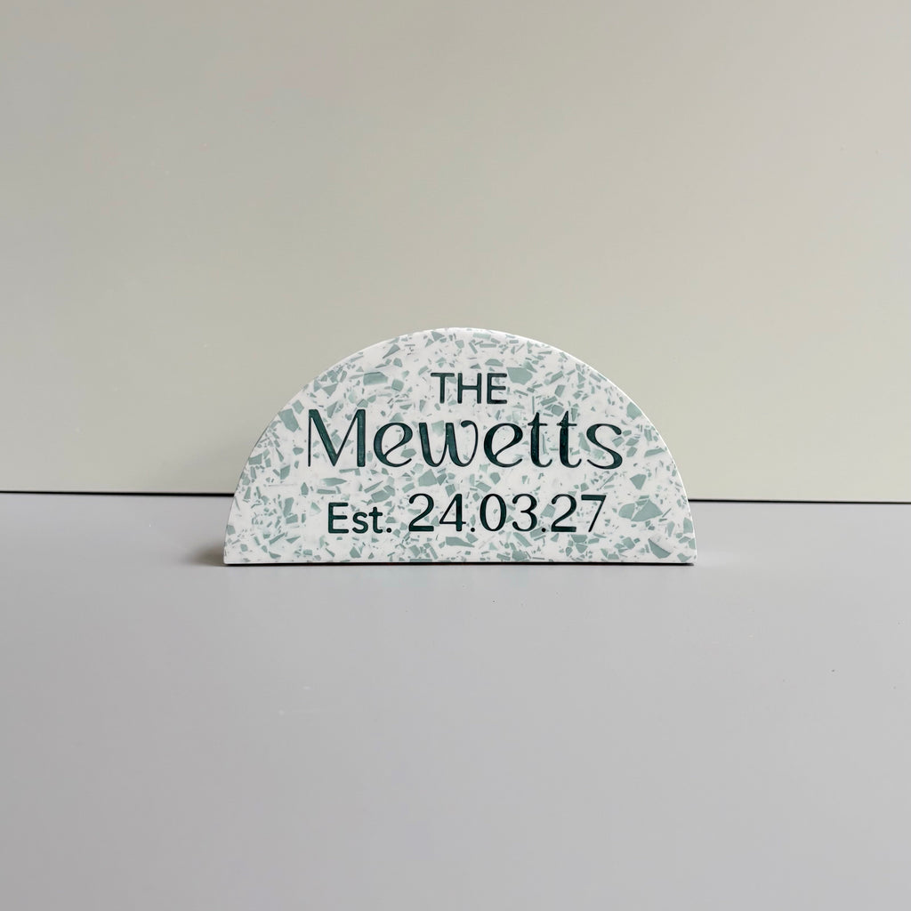 Personalised Wedding Family Name Arch Ornament