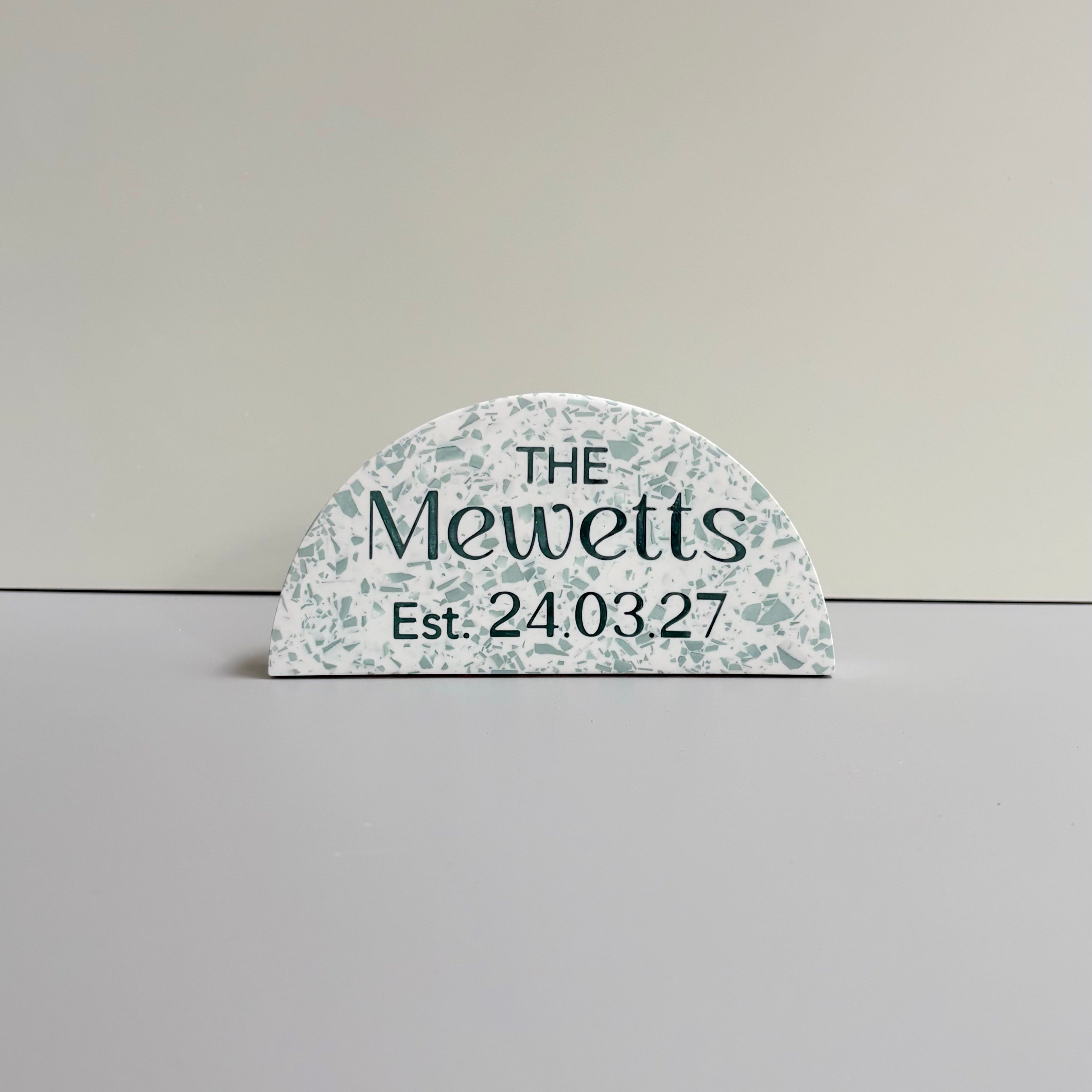 Personalised Wedding Family Name Arch Ornament