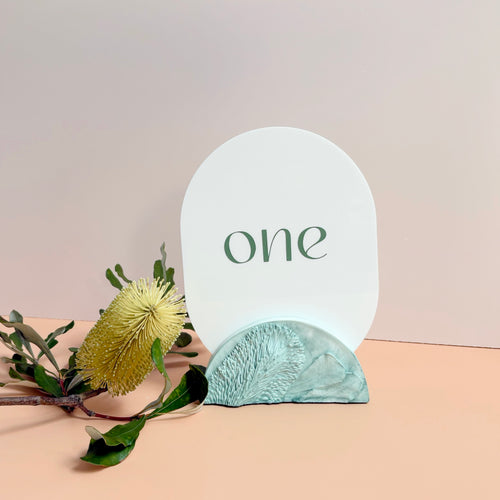 Banksia Flower Wedding Table Numbers | Australian Native Resin | Annaglee