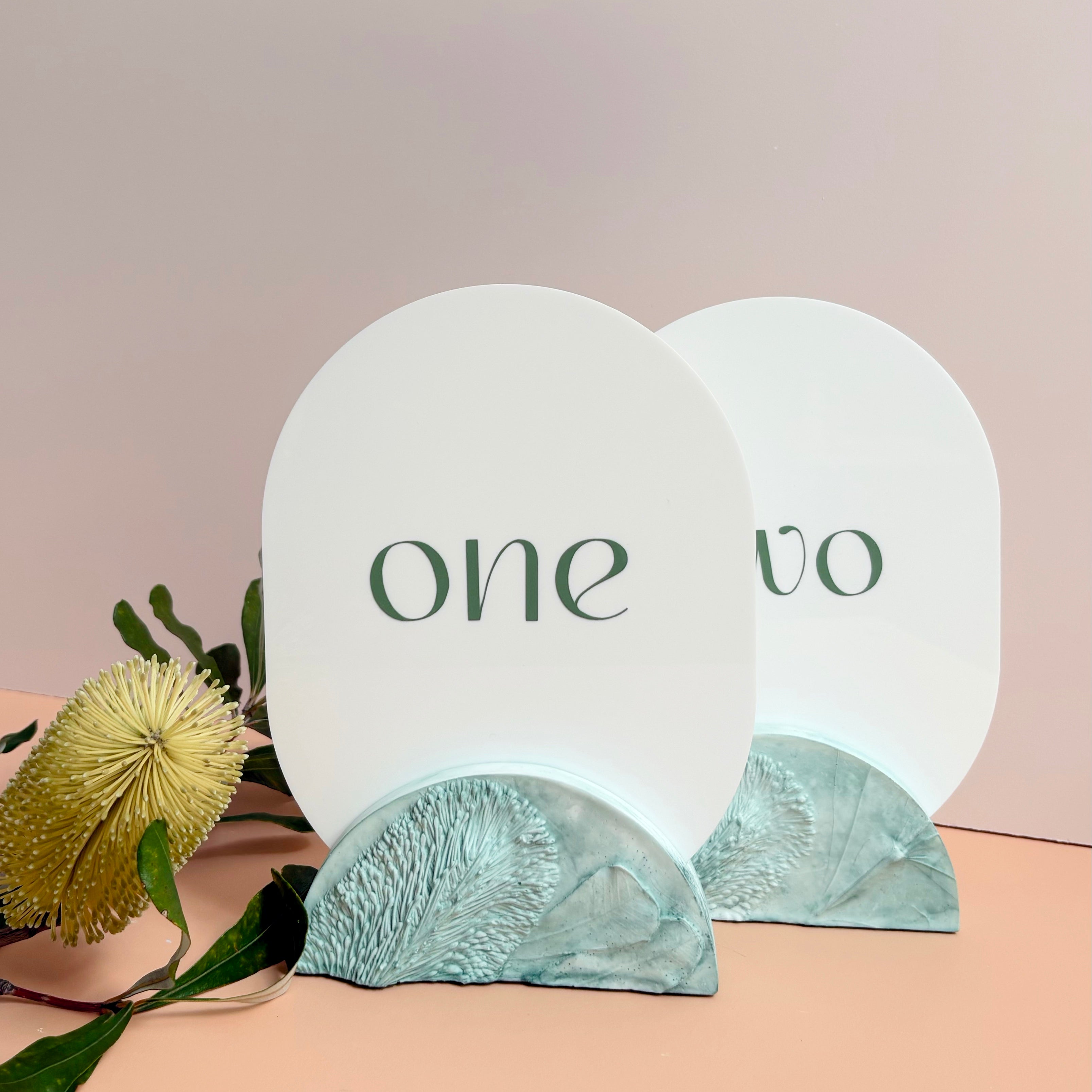 Banksia Flower Wedding Table Numbers | Australian Native Resin | Annaglee