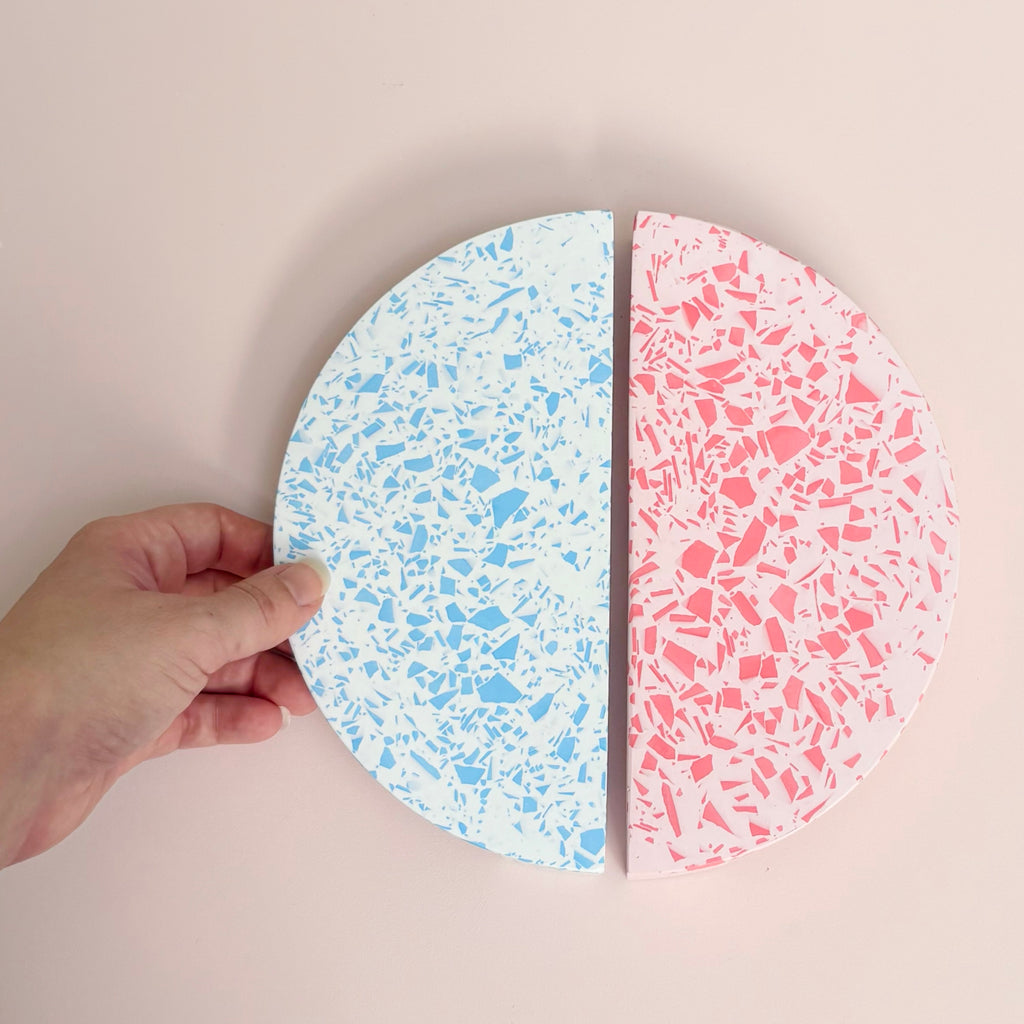 Large Semi-Circle Handle - pick your Terrazzo Resin