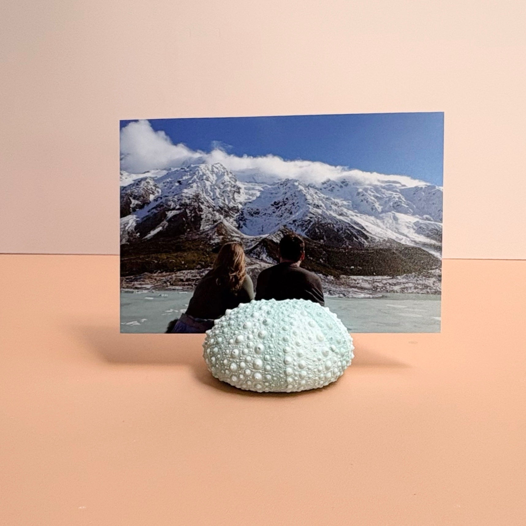Sea Urchin Card & Photo Holder — Eco Resin | Coastal Wedding Decor