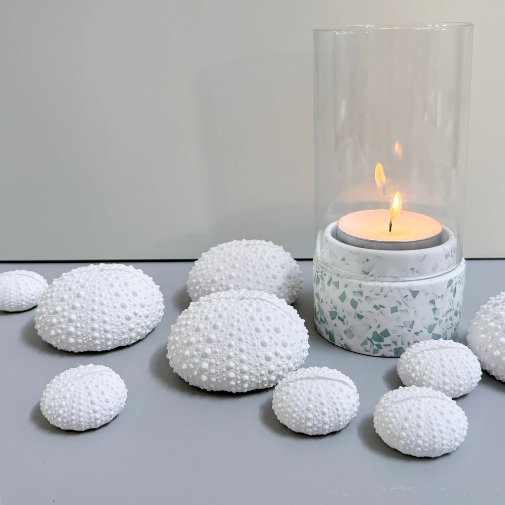 Sea Urchin Card & Photo Holder — Eco Resin | Coastal Wedding Decor