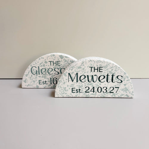 Personalised Wedding Family Name Arch Ornament