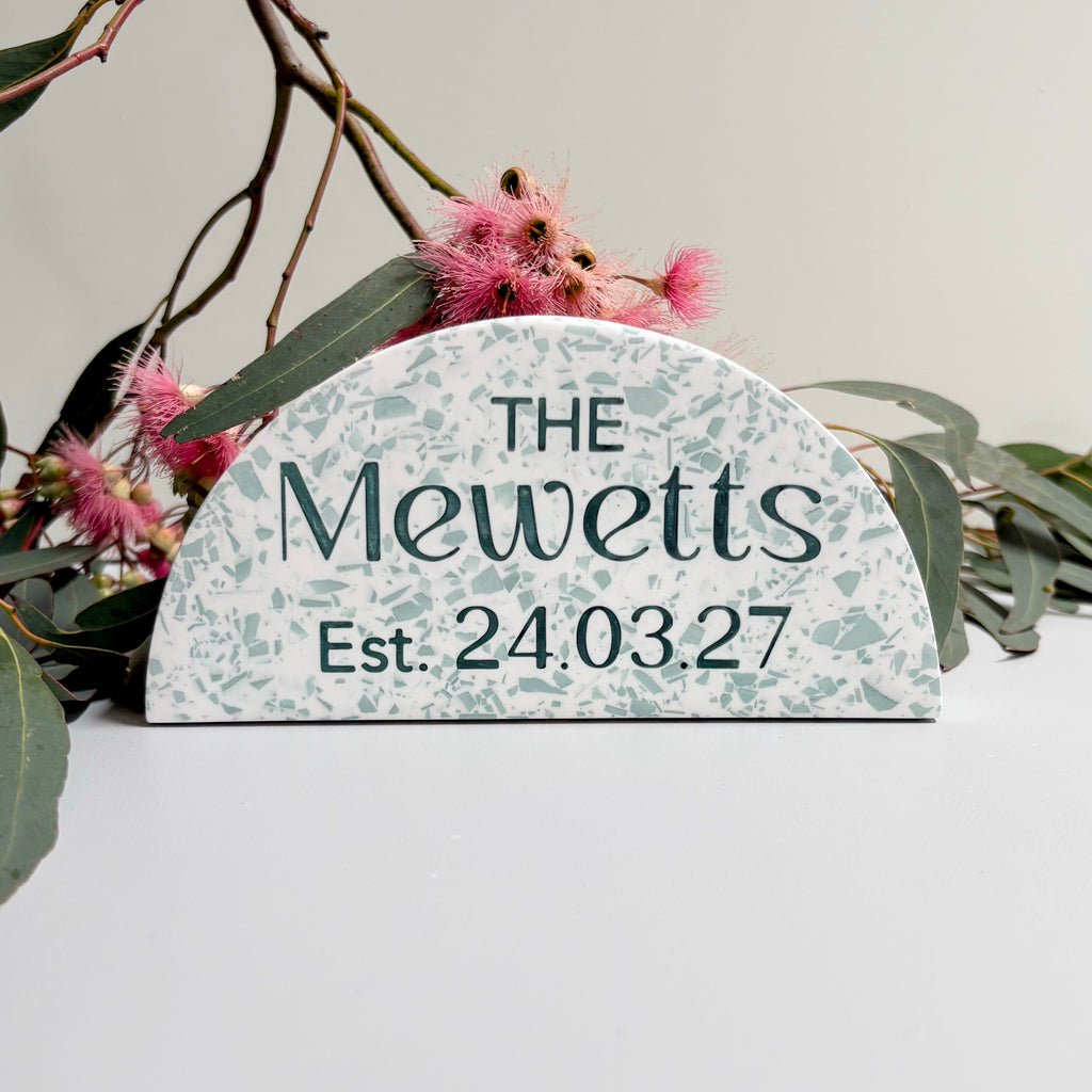 Personalised Wedding Family Name Arch Ornament
