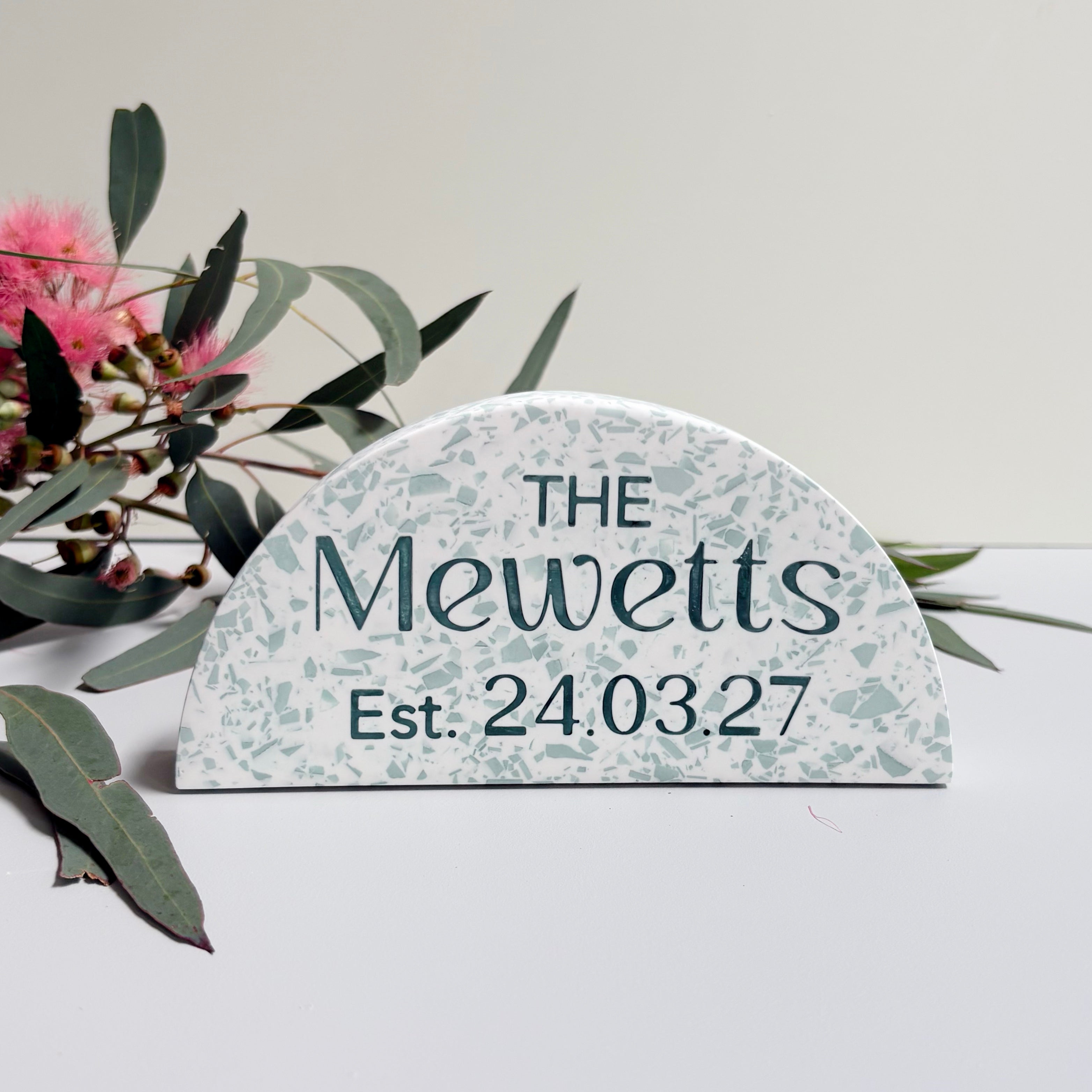 Personalised Wedding Family Name Arch Ornament