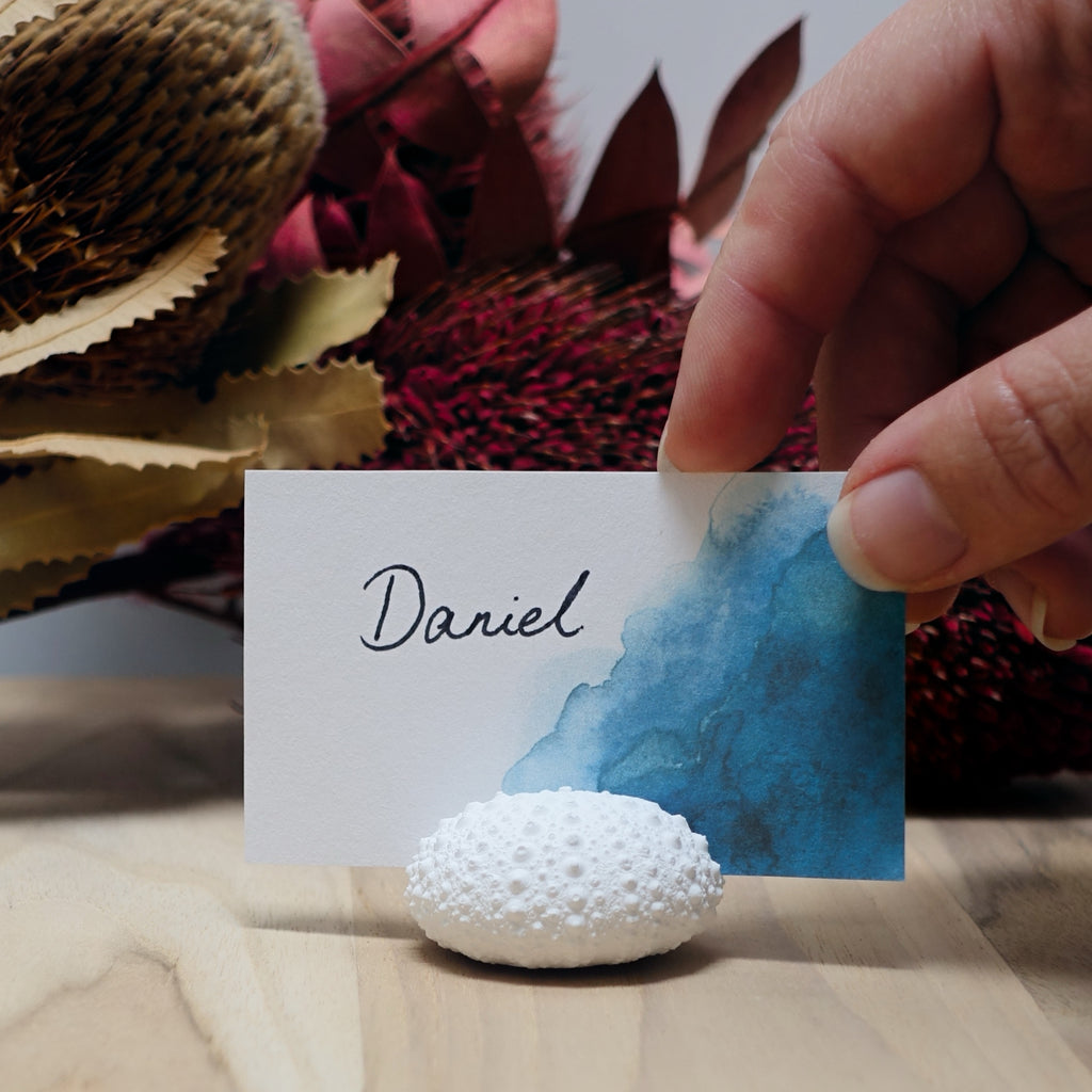Sea Urchin Name Card & Photo Holder – Eco Resin