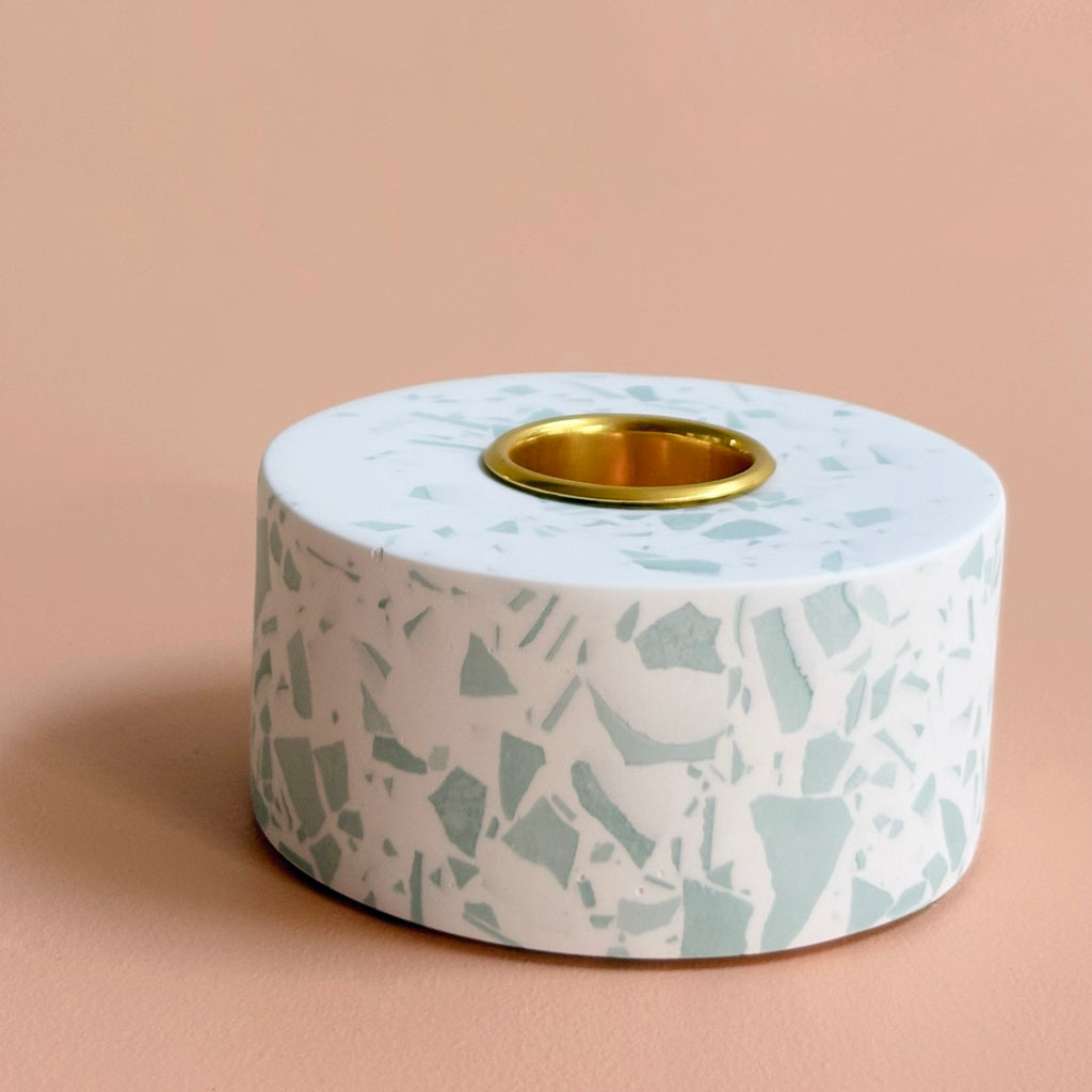 Terrazzo taper candle Holders | Handmade Wedding & Event Decor