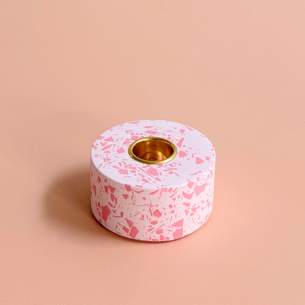 Terrazzo taper candle Holders | Handmade Wedding & Event Decor
