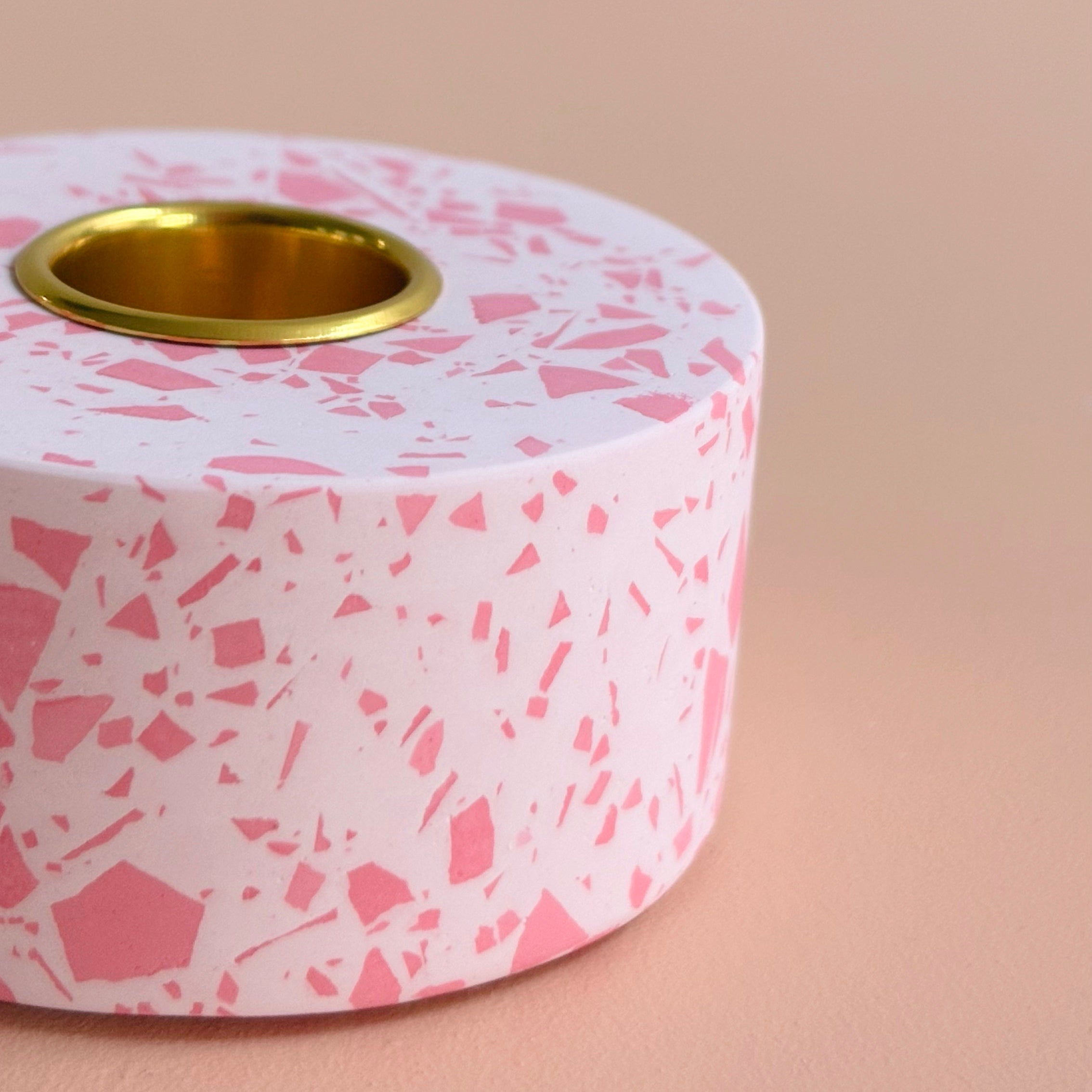 Terrazzo taper candle Holders | Handmade Wedding & Event Decor