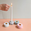 Terrazzo taper candle Holders | Handmade Wedding & Event Decor