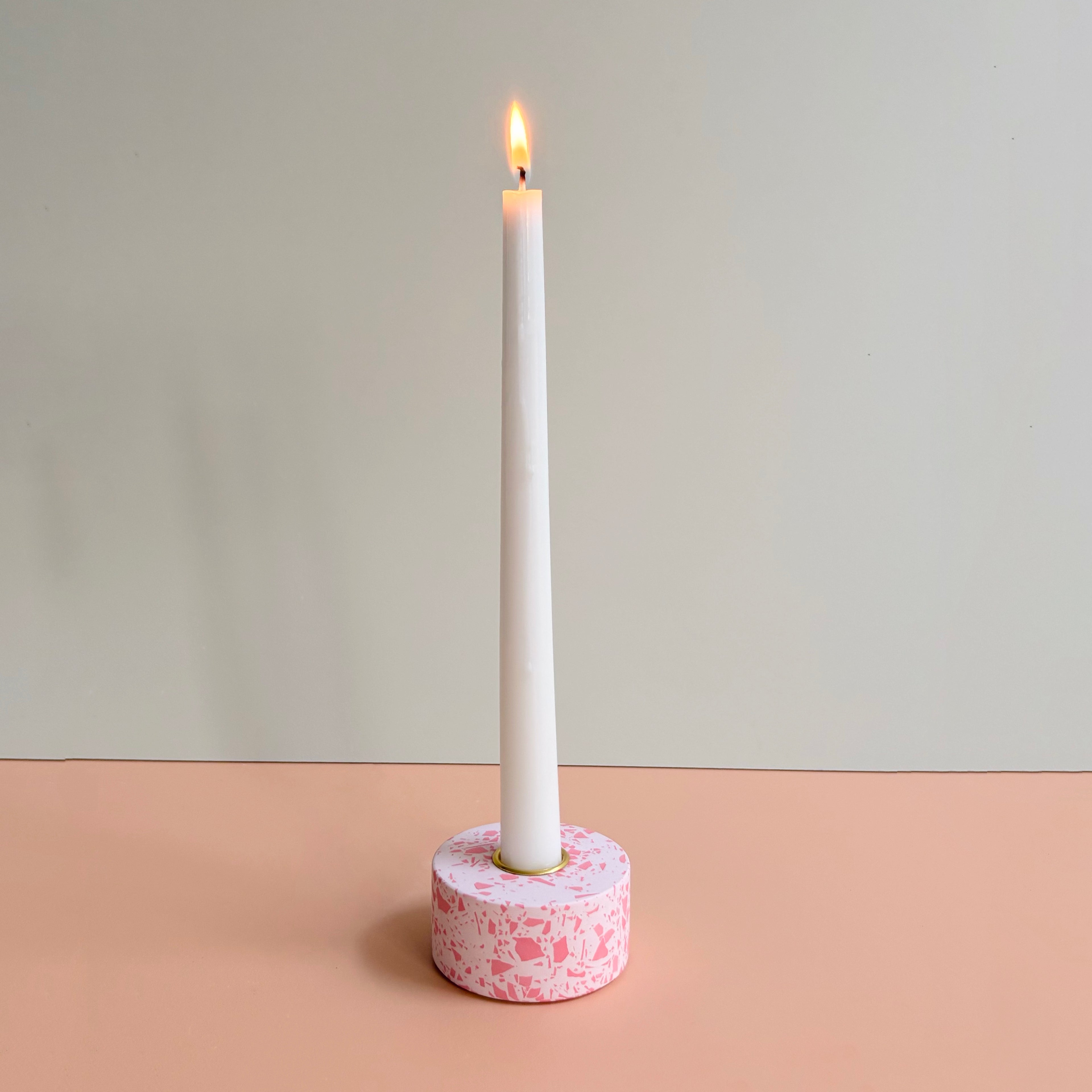 Terrazzo taper candle Holders | Handmade Wedding & Event Decor