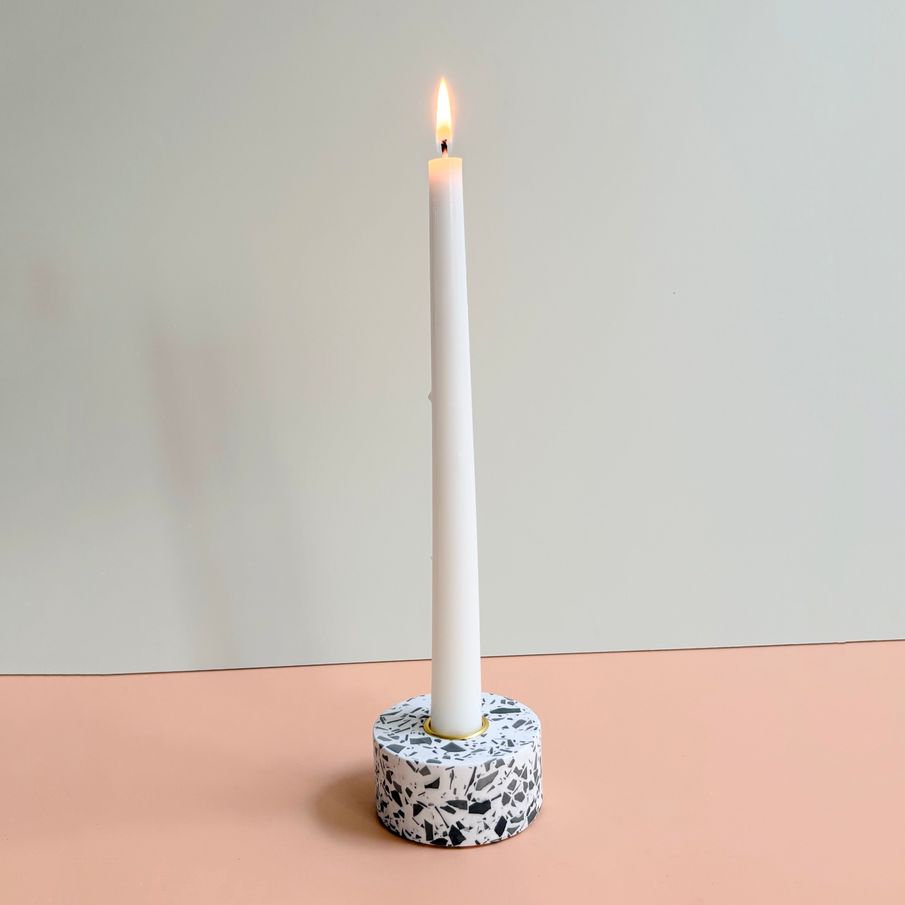 Terrazzo taper candle Holders | Handmade Wedding & Event Decor
