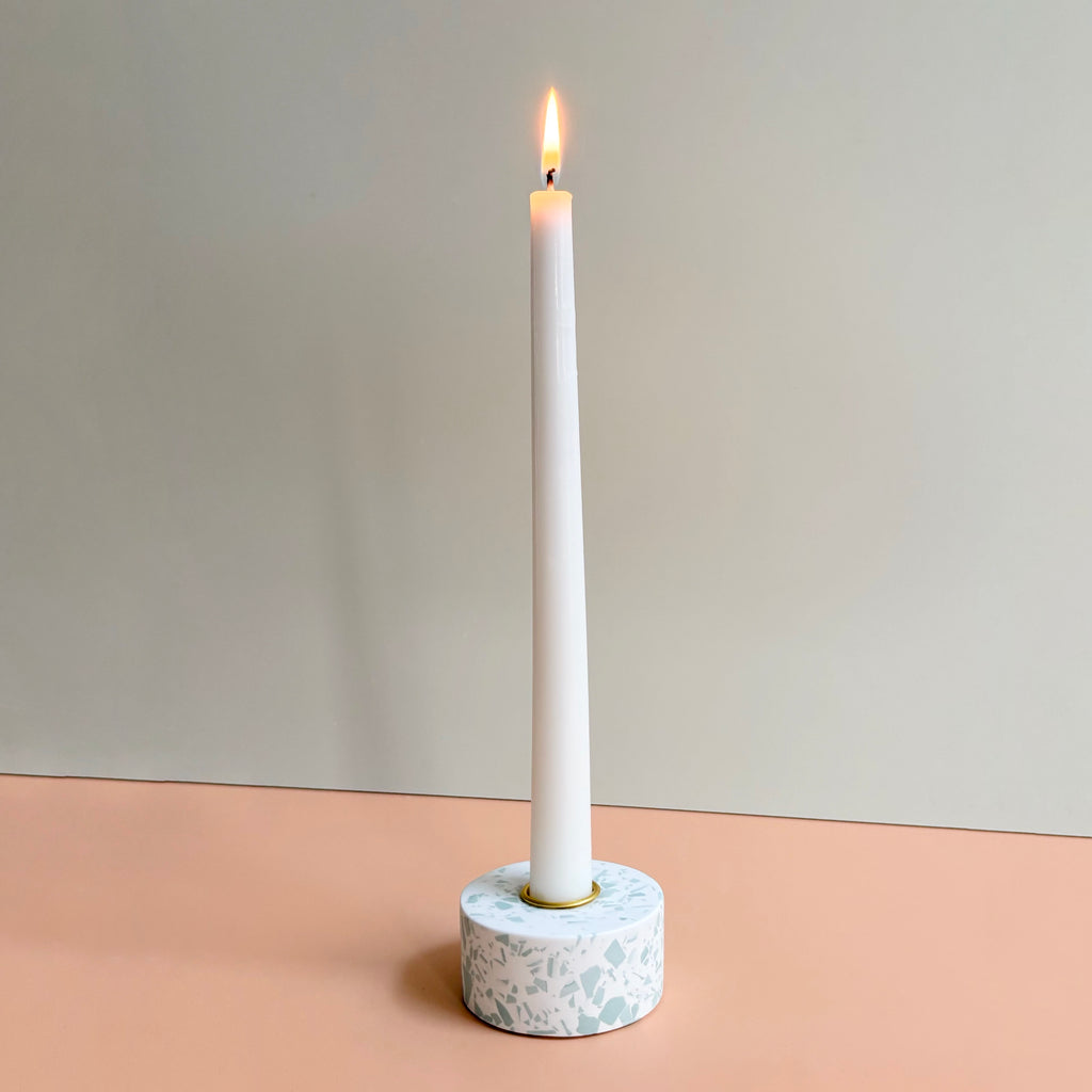 Terrazzo taper candle Holders | Handmade Wedding & Event Decor