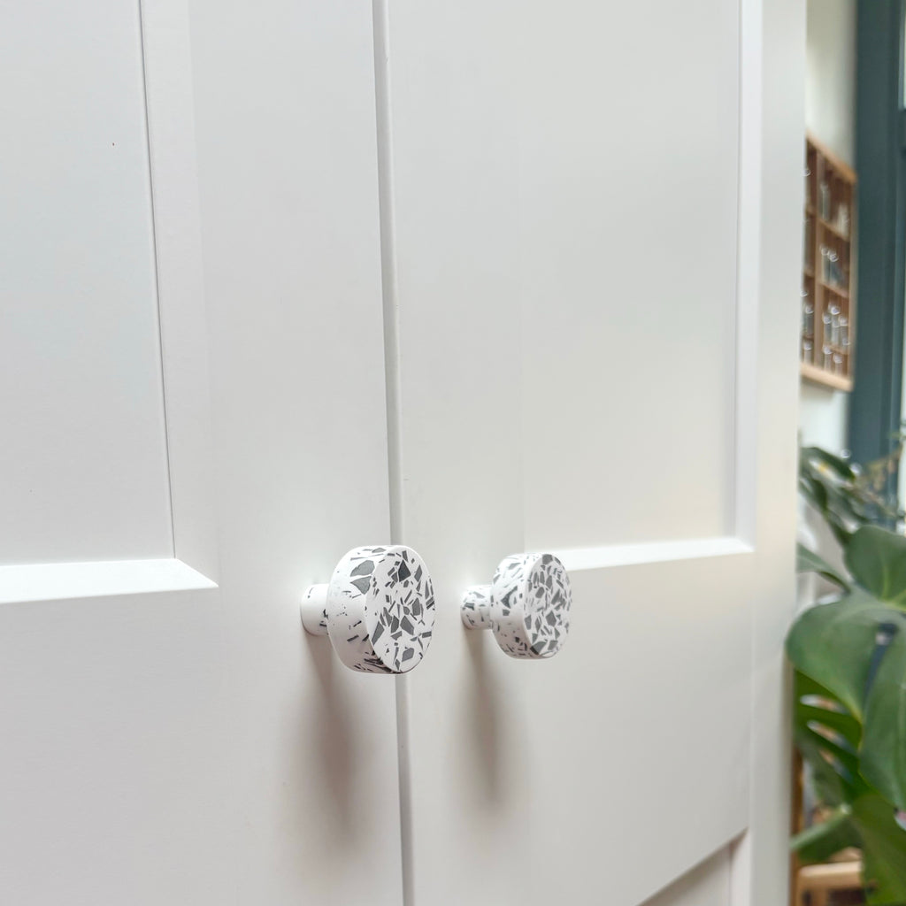Black & White terrazzo knobs