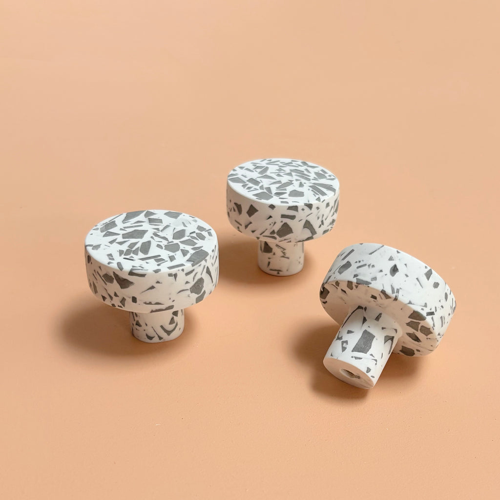 Black & White terrazzo knobs