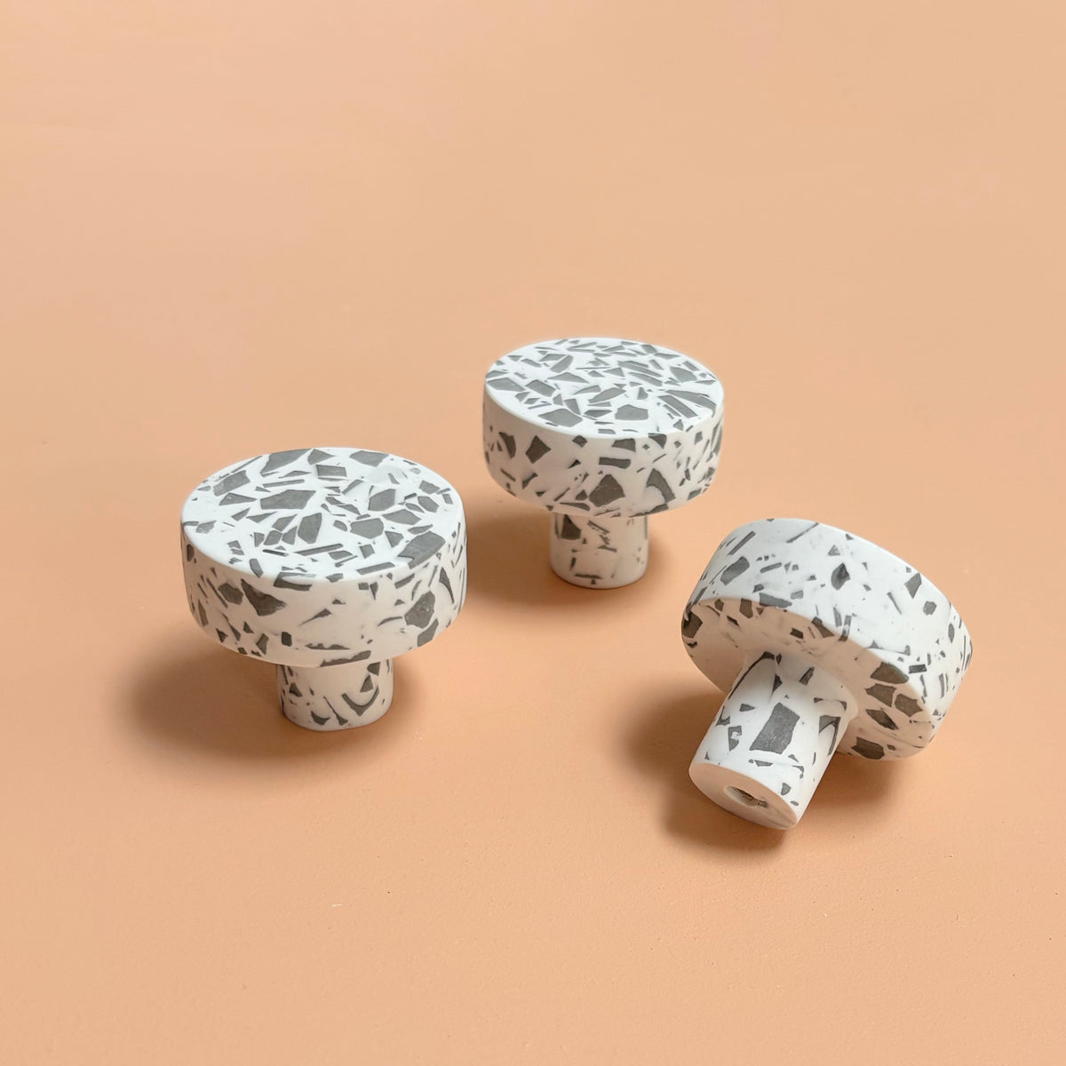 Black & White terrazzo knobs