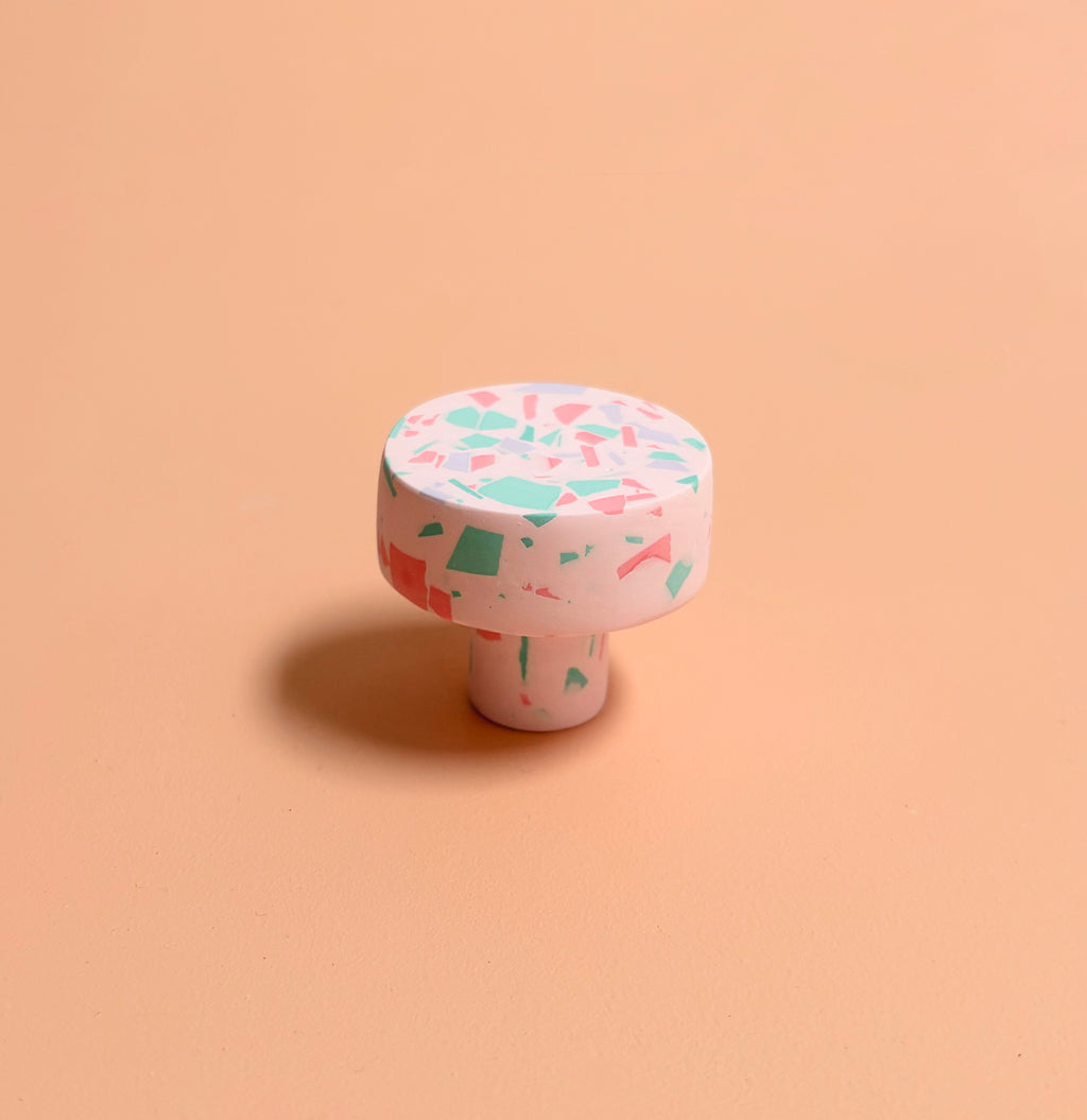 'Confetti' terrazzo knobs