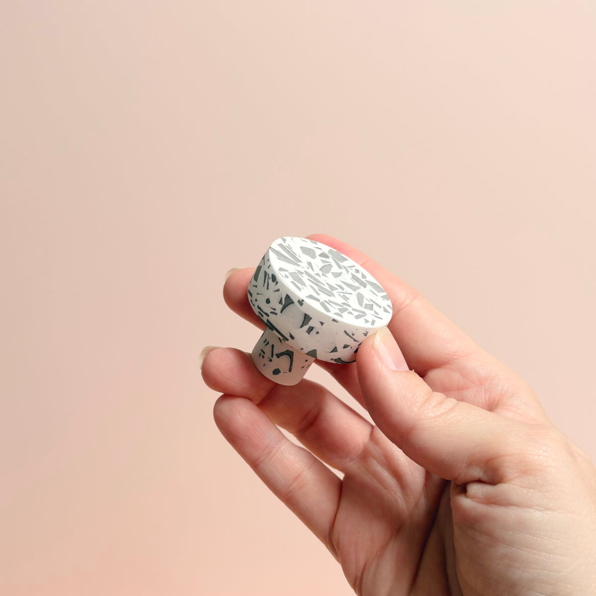 Black & White terrazzo knobs