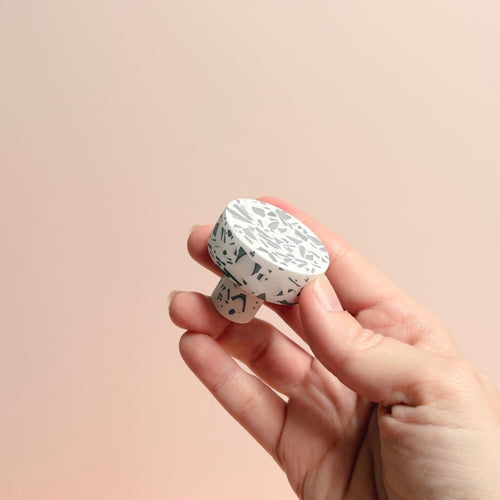 Black & White terrazzo knobs