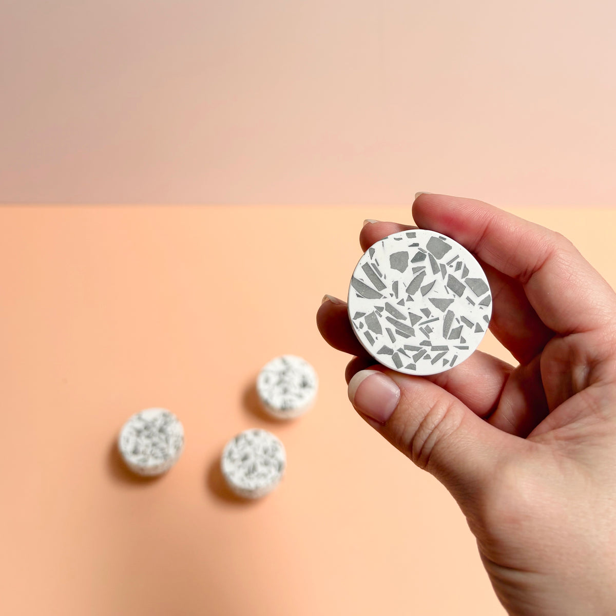 Black & White terrazzo knobs