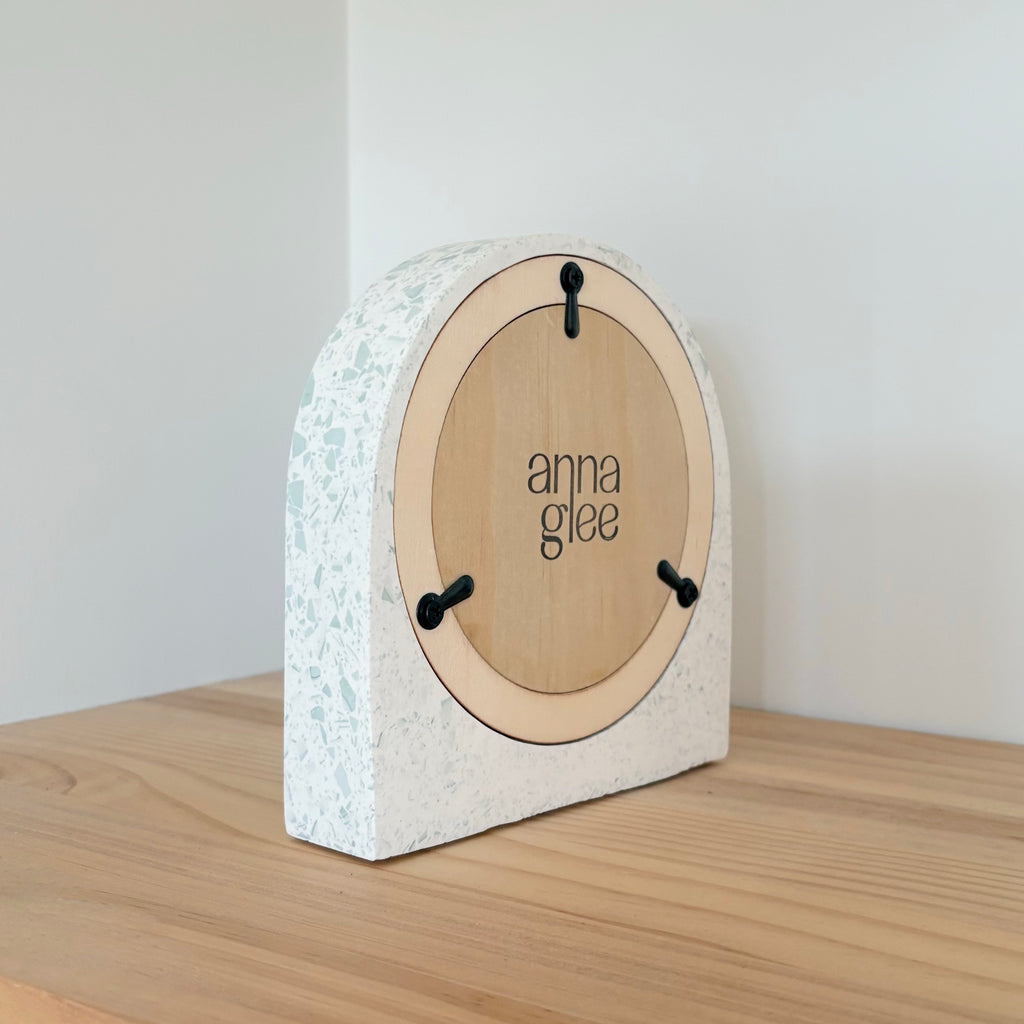 Custom Date Arch Terrazzo Photo Frame – Choose Your Colours