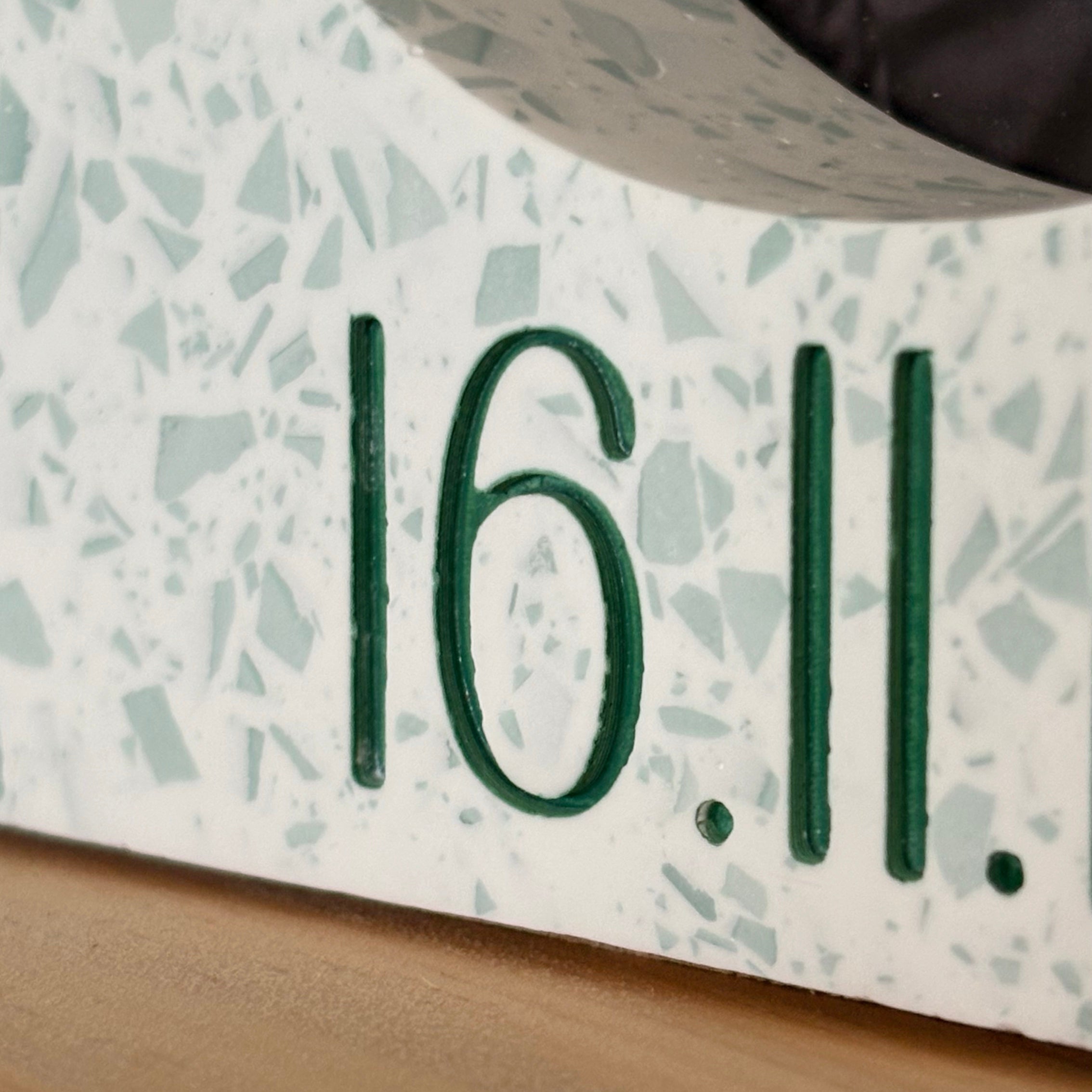 Custom Date Arch Terrazzo Photo Frame – Choose Your Colours