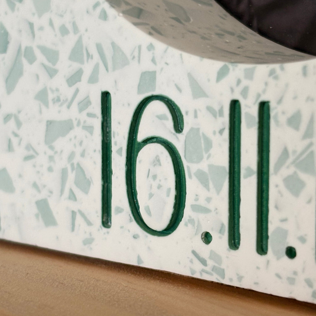 Custom Date/name Arch Terrazzo Photo Frame – Choose Your Colours