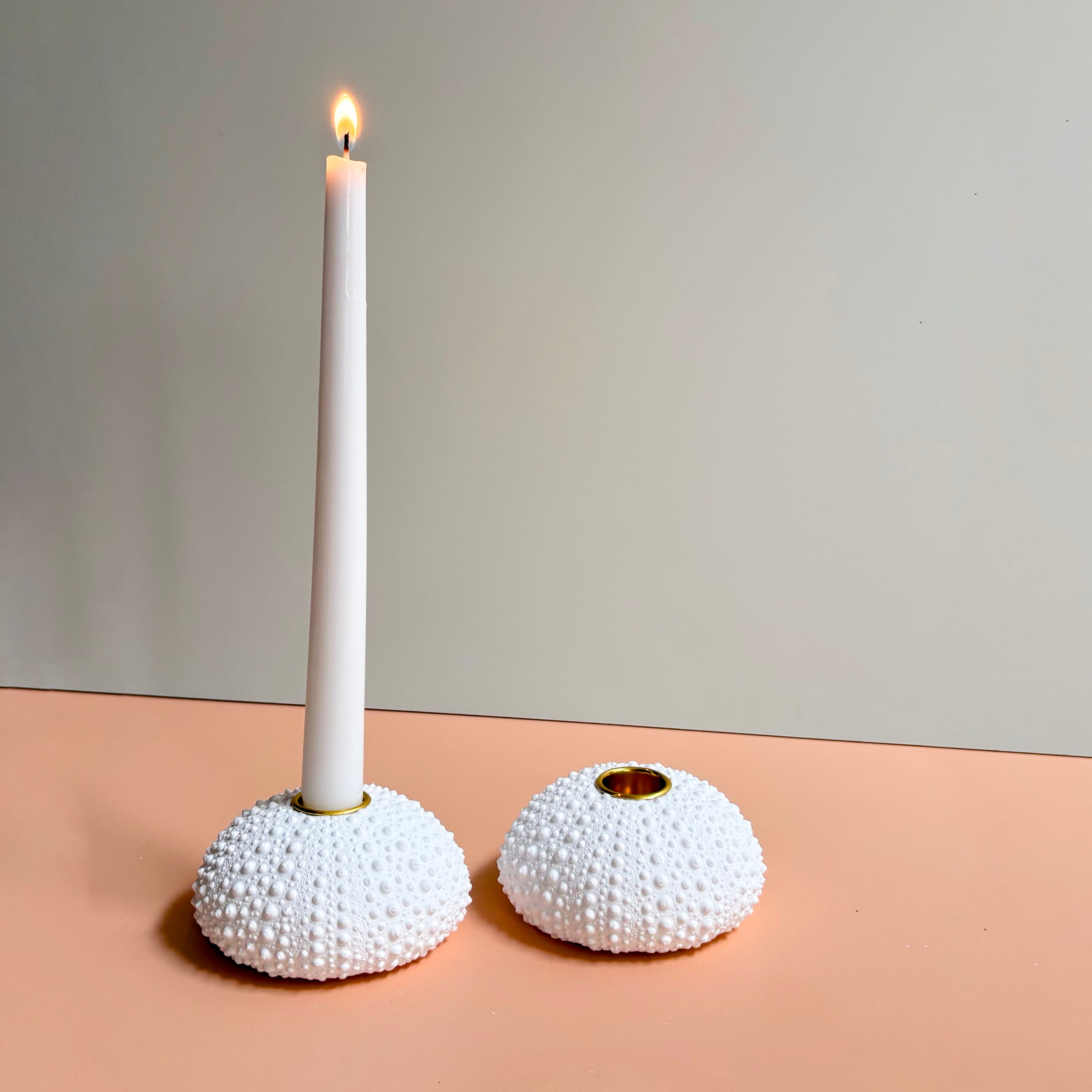 Sea Urchin candle Holder — Eco Resin | Coastal Wedding Decor