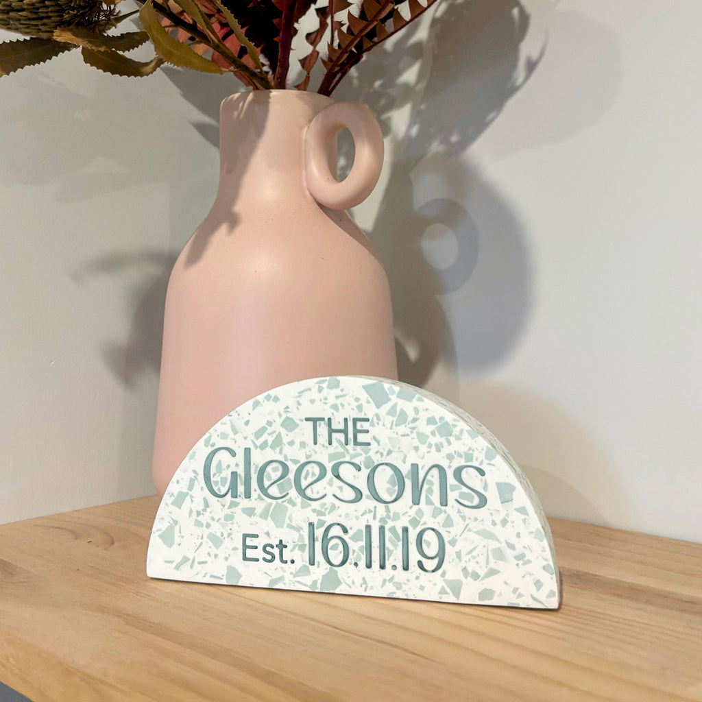 Personalised Wedding Family Name Arch Ornament