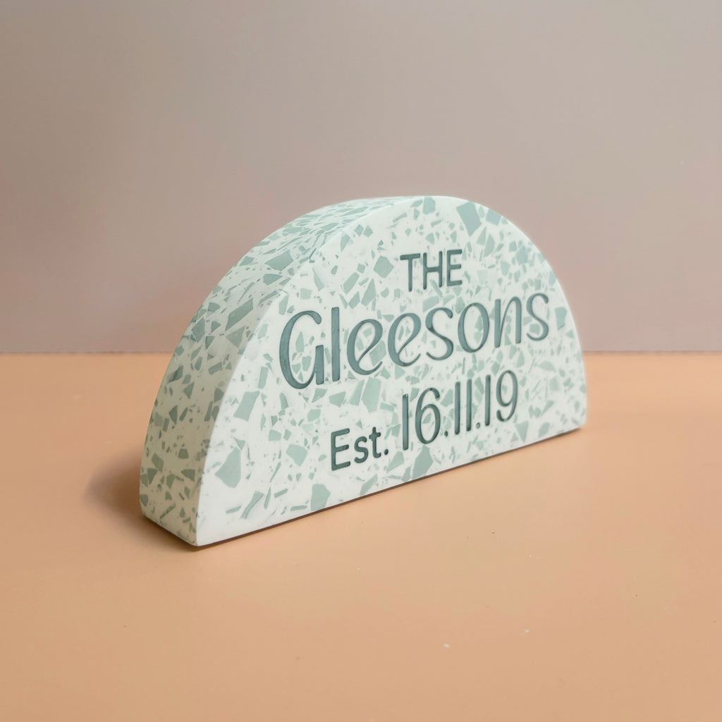 Personalised Wedding Family Name Arch Ornament